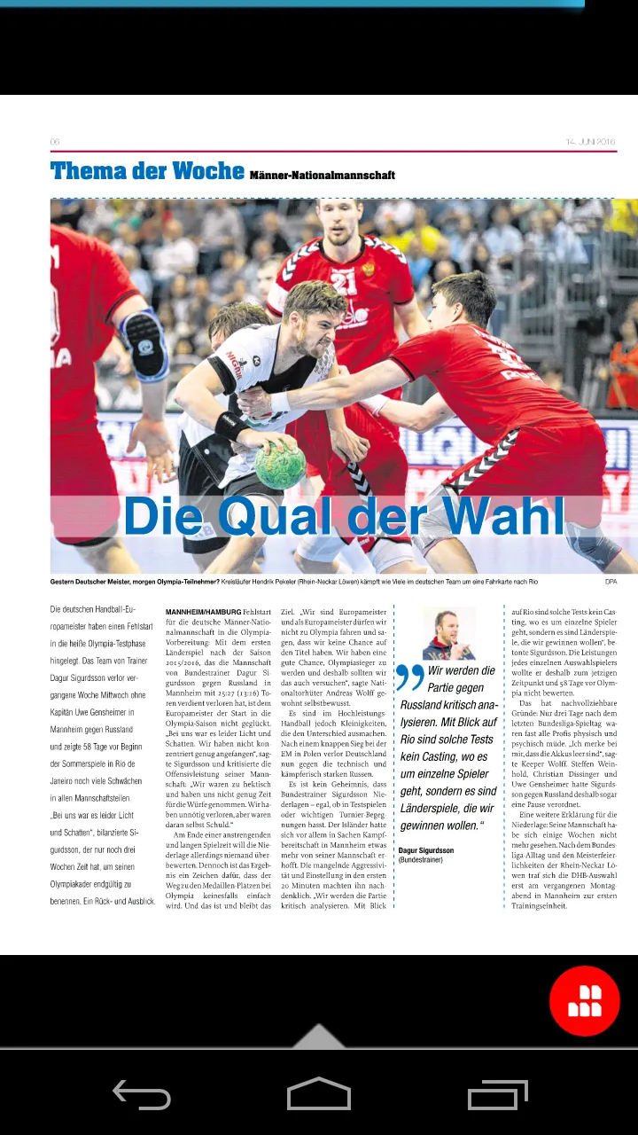 Handballwoche ePaper | Indus Appstore | Screenshot