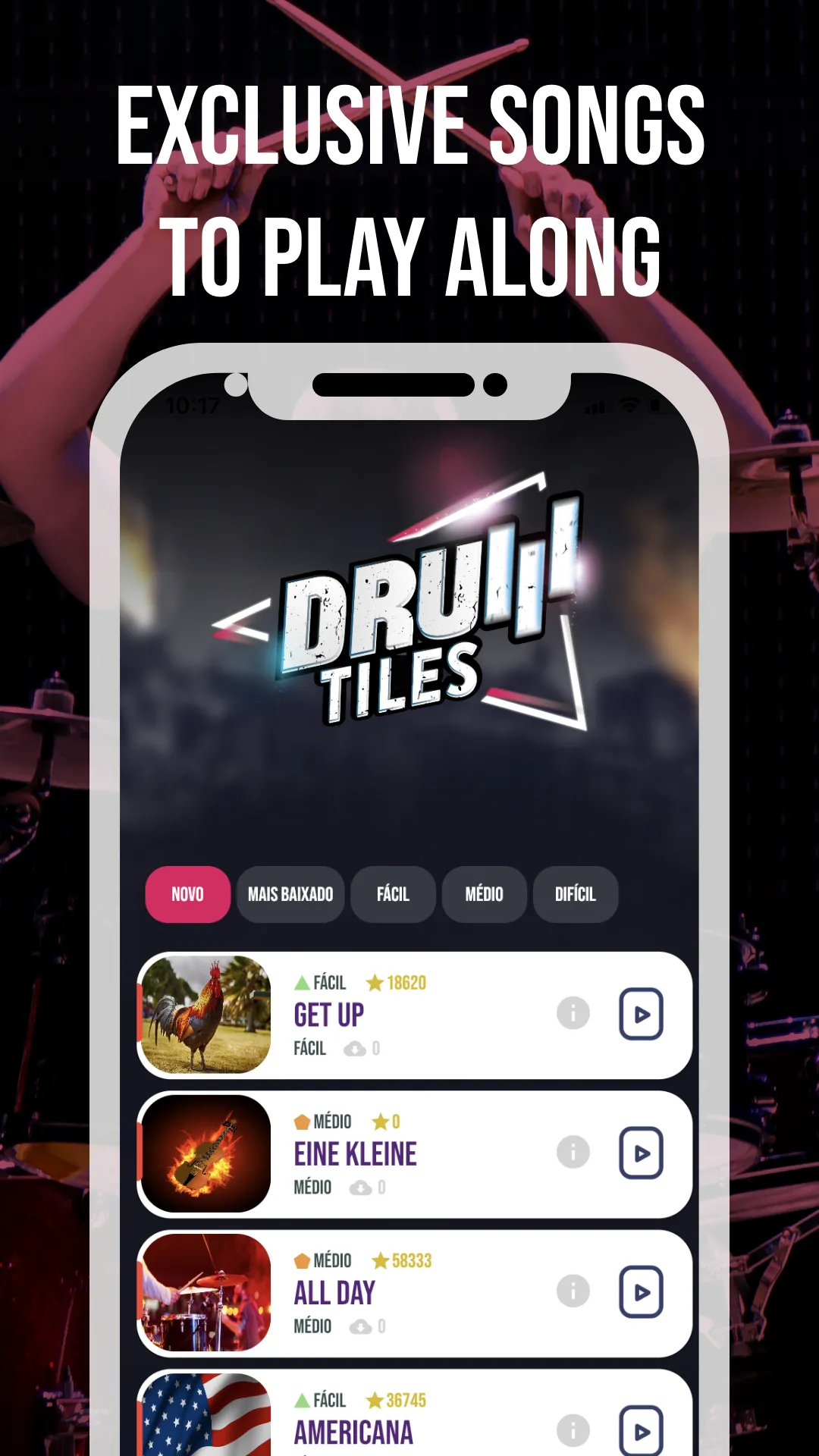 Drum Tiles: drumming game | Indus Appstore | Screenshot