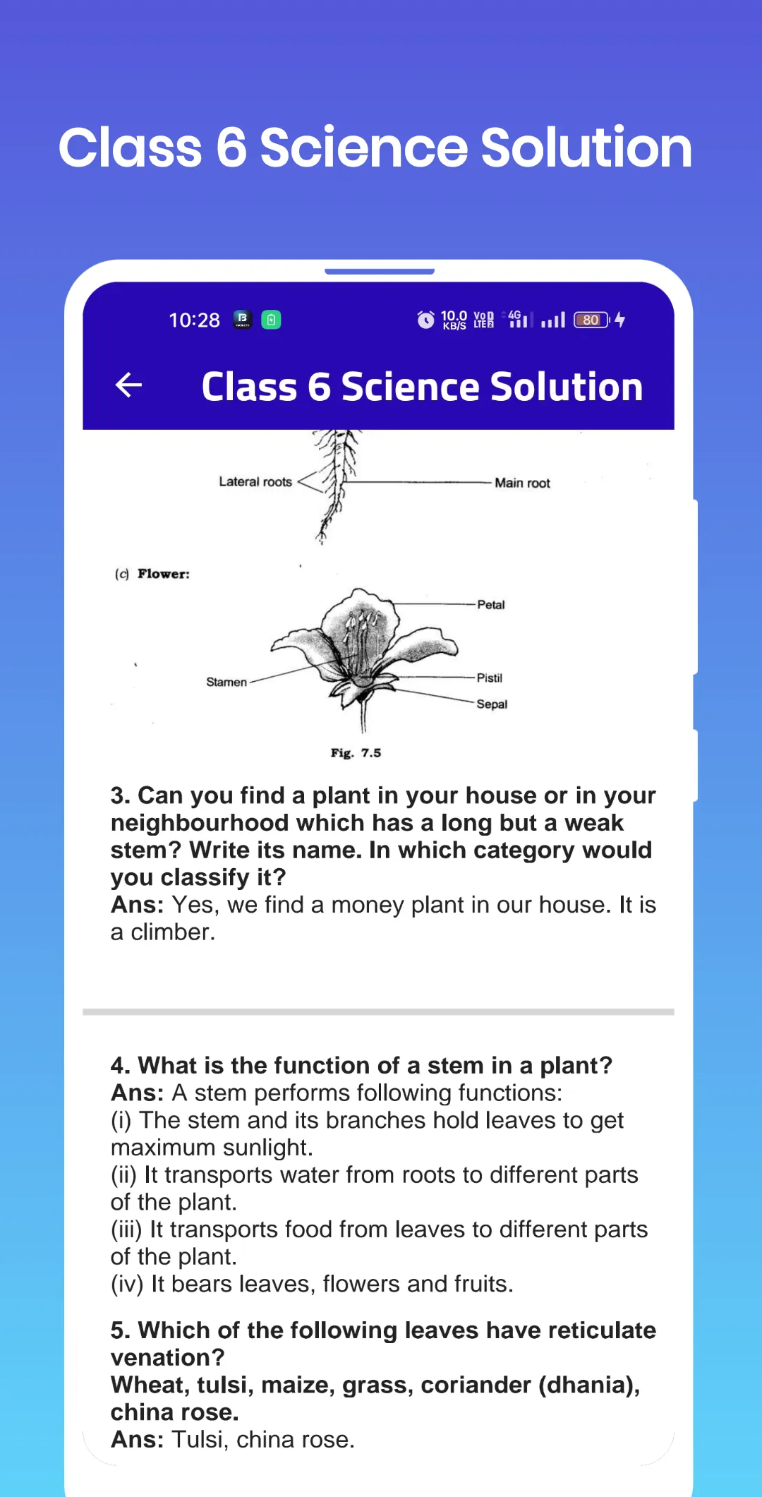 Class 6 Science Solution | Indus Appstore | Screenshot