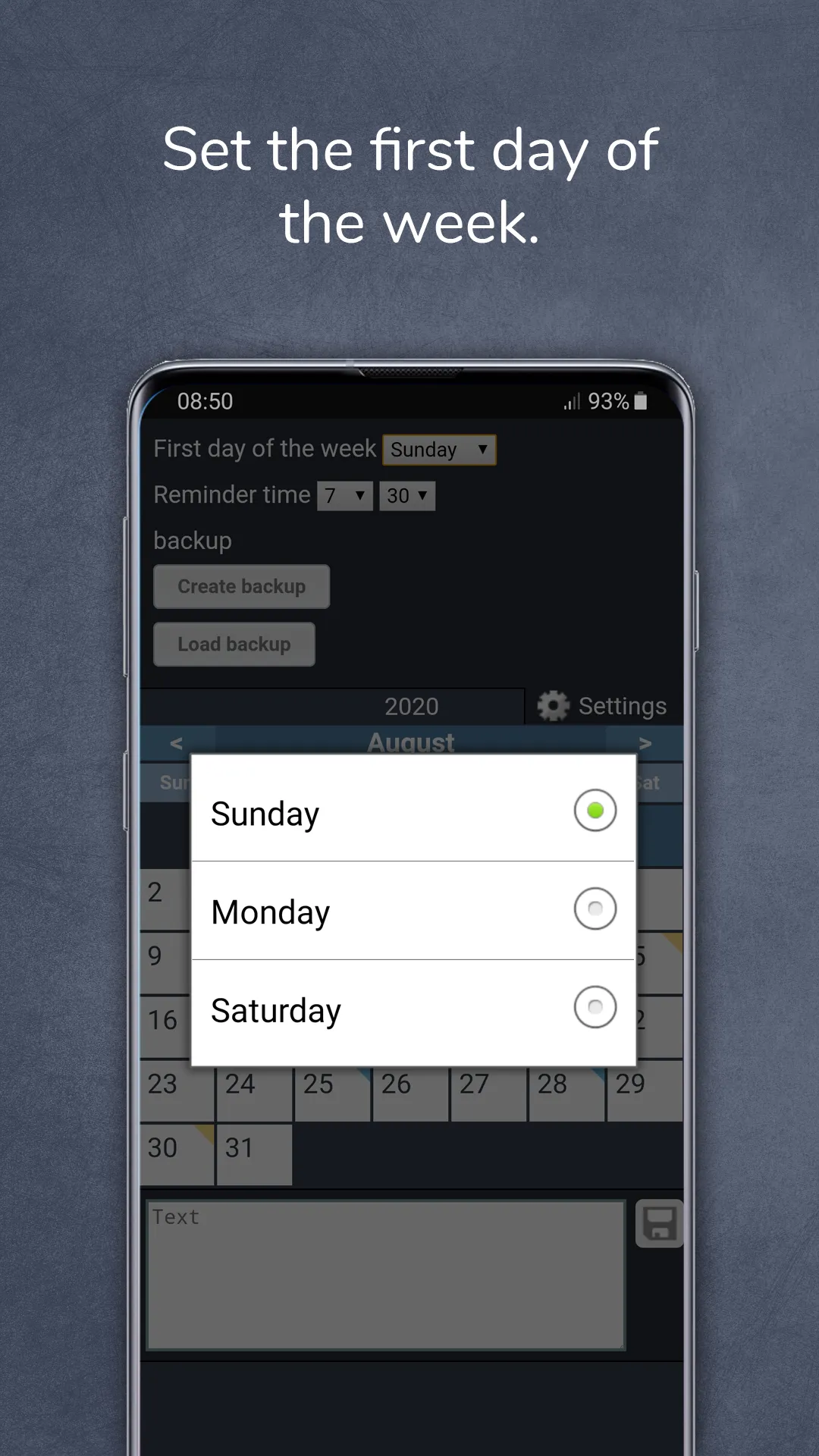 Calendar with Colors | Indus Appstore | Screenshot