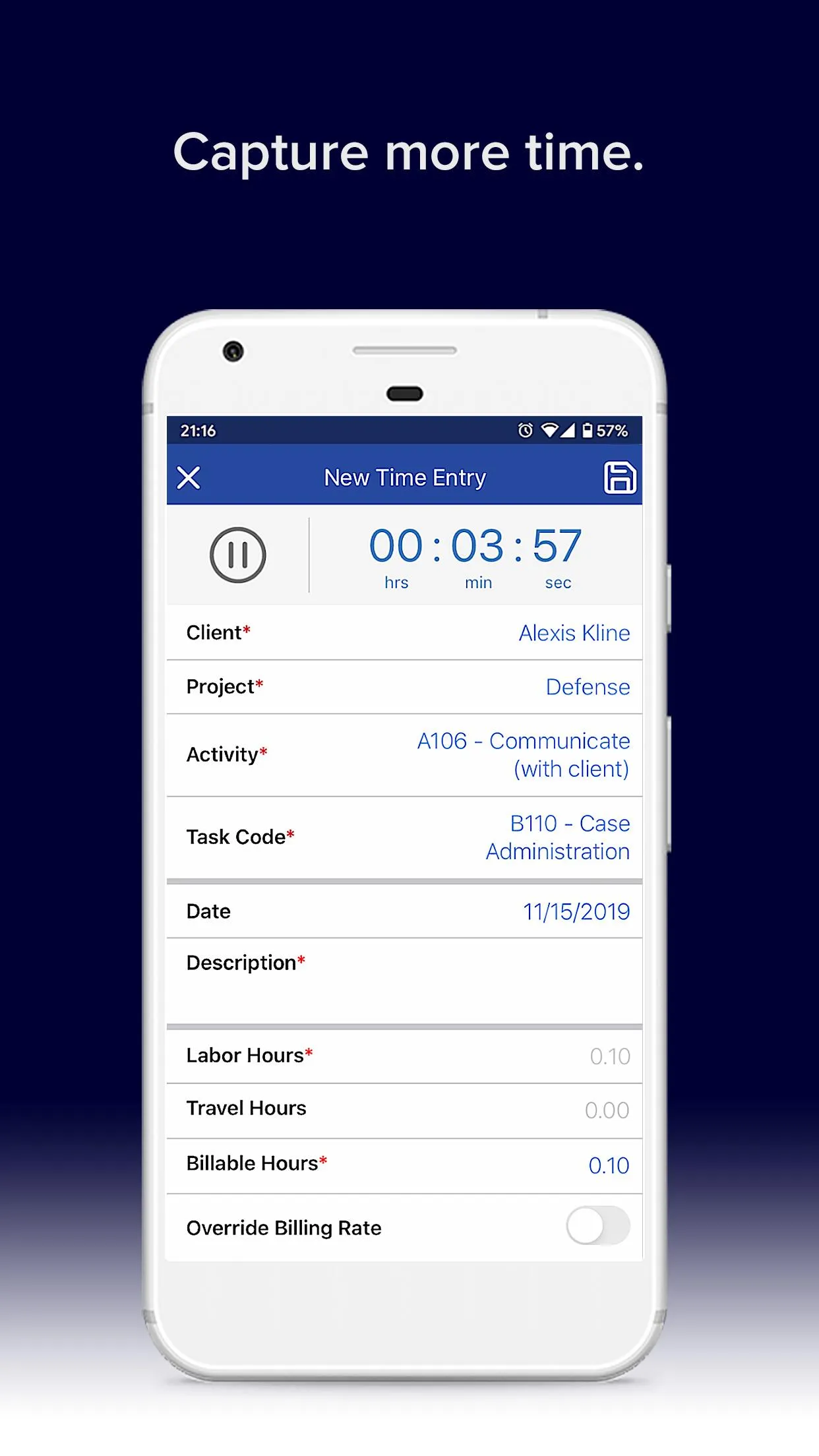 Bill4Time | Indus Appstore | Screenshot