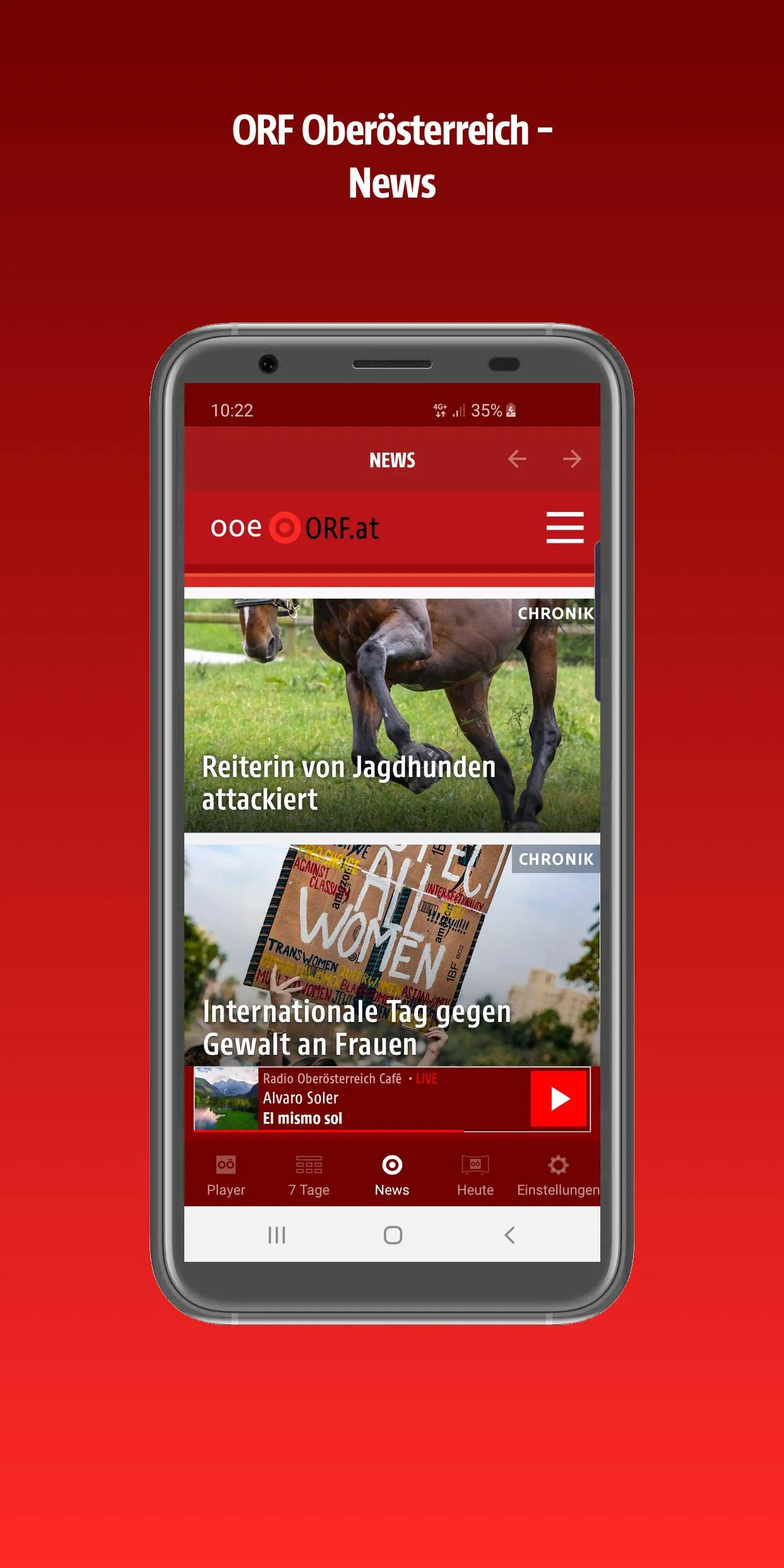 ORF Oberösterreich | Indus Appstore | Screenshot