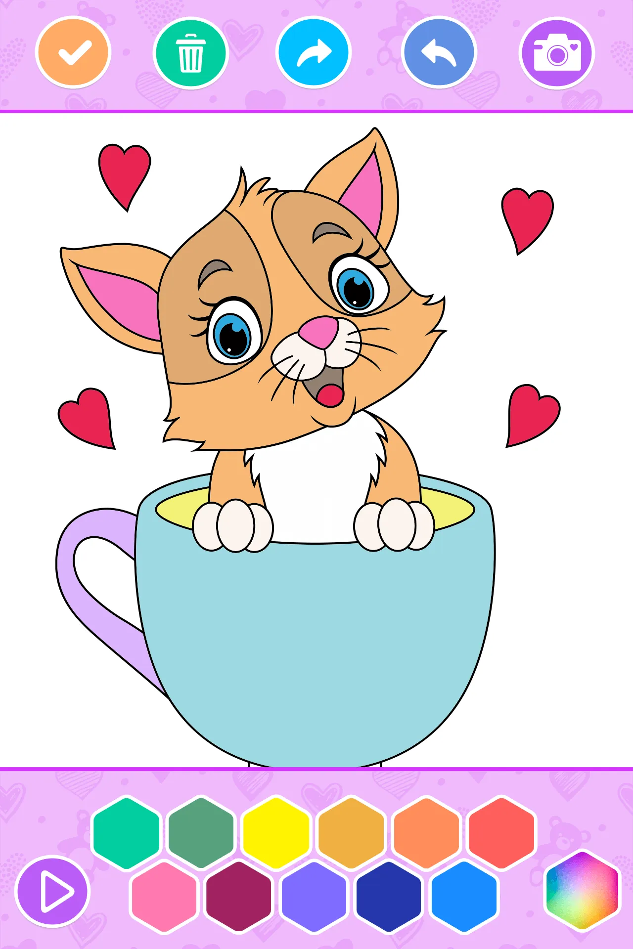 Cute Cat Coloring Book | Indus Appstore | Screenshot