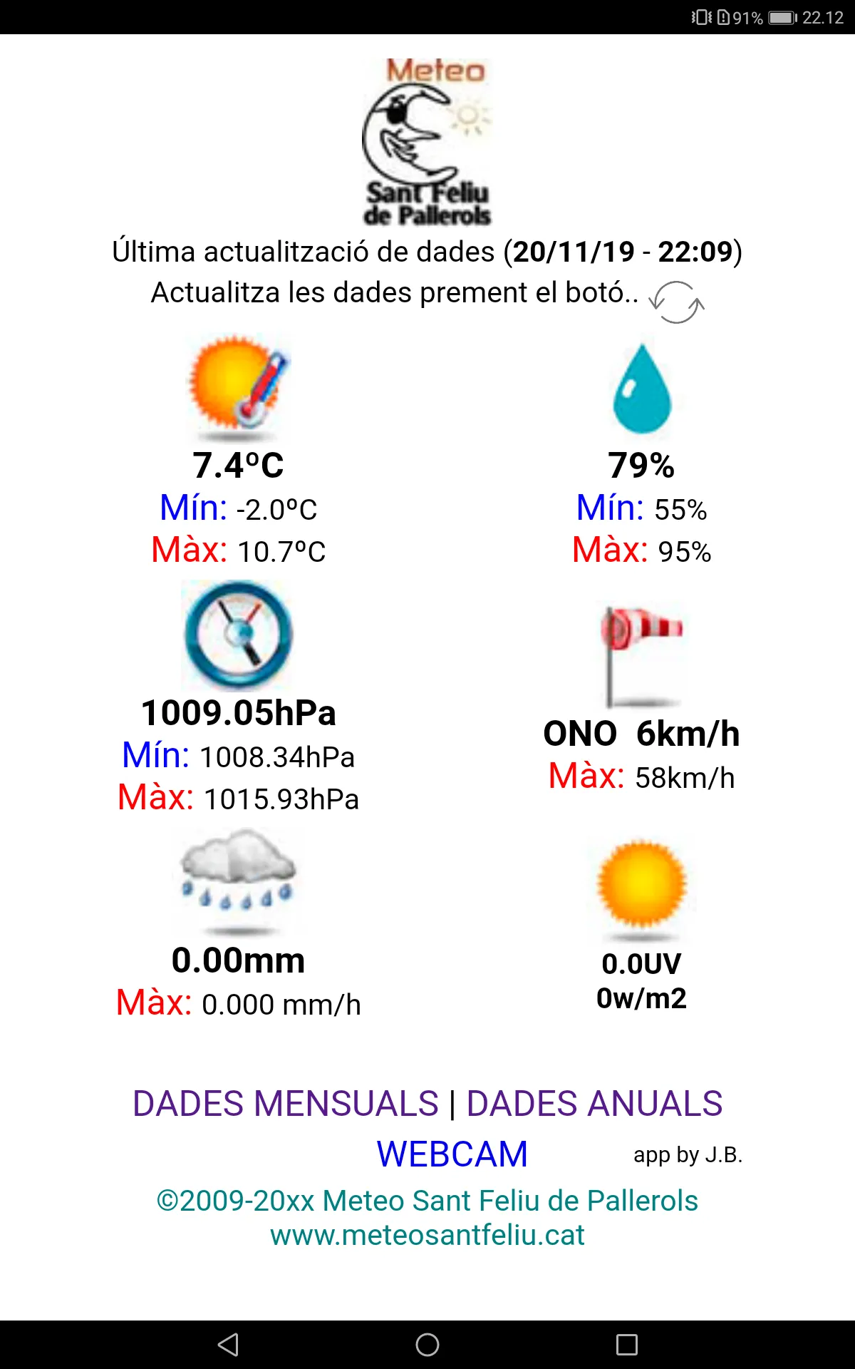 Meteo Sant Feliu de Pallerols | Indus Appstore | Screenshot