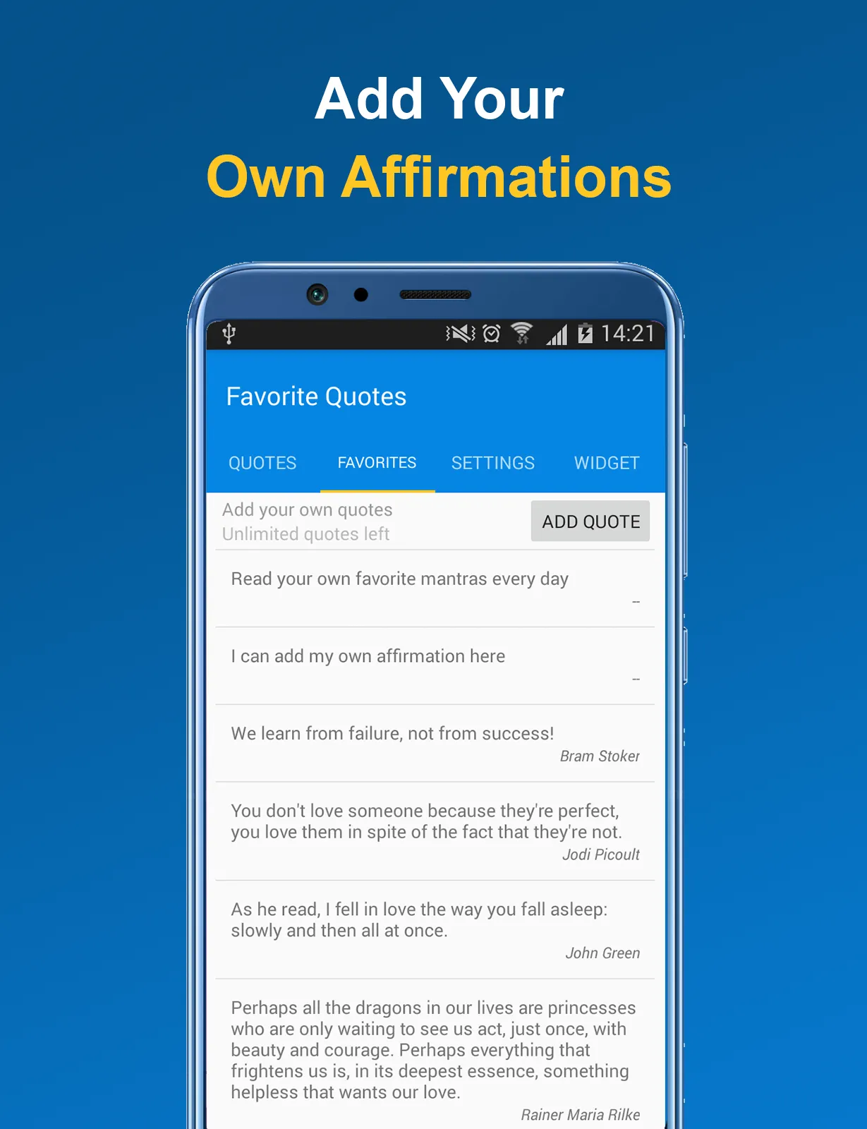 Quote Widget - Positive Affirm | Indus Appstore | Screenshot