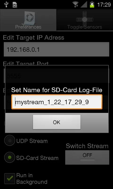 Sensorstream IMU+GPS | Indus Appstore | Screenshot