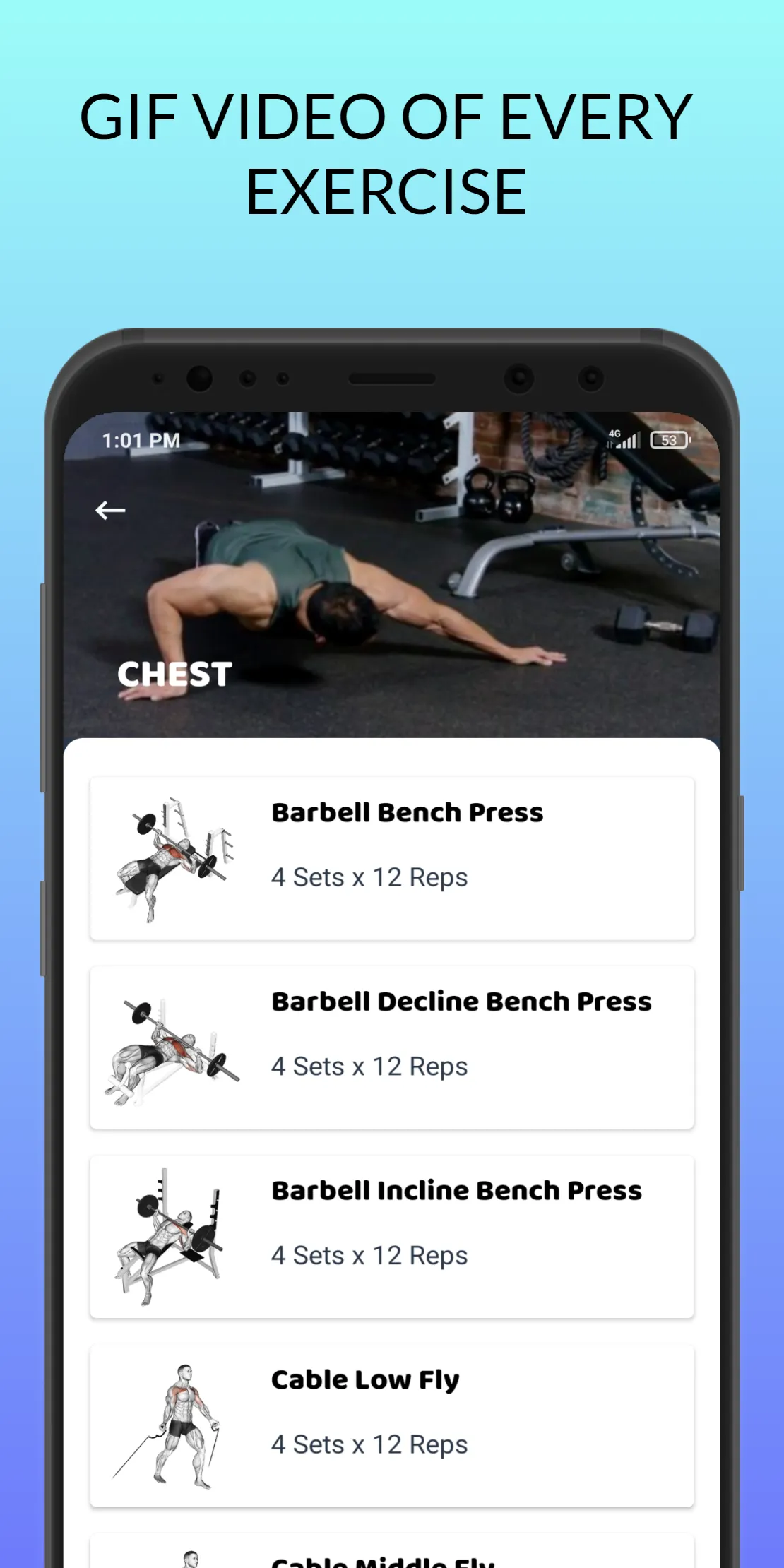 Gym Workout Offline Exercises | Indus Appstore | Screenshot