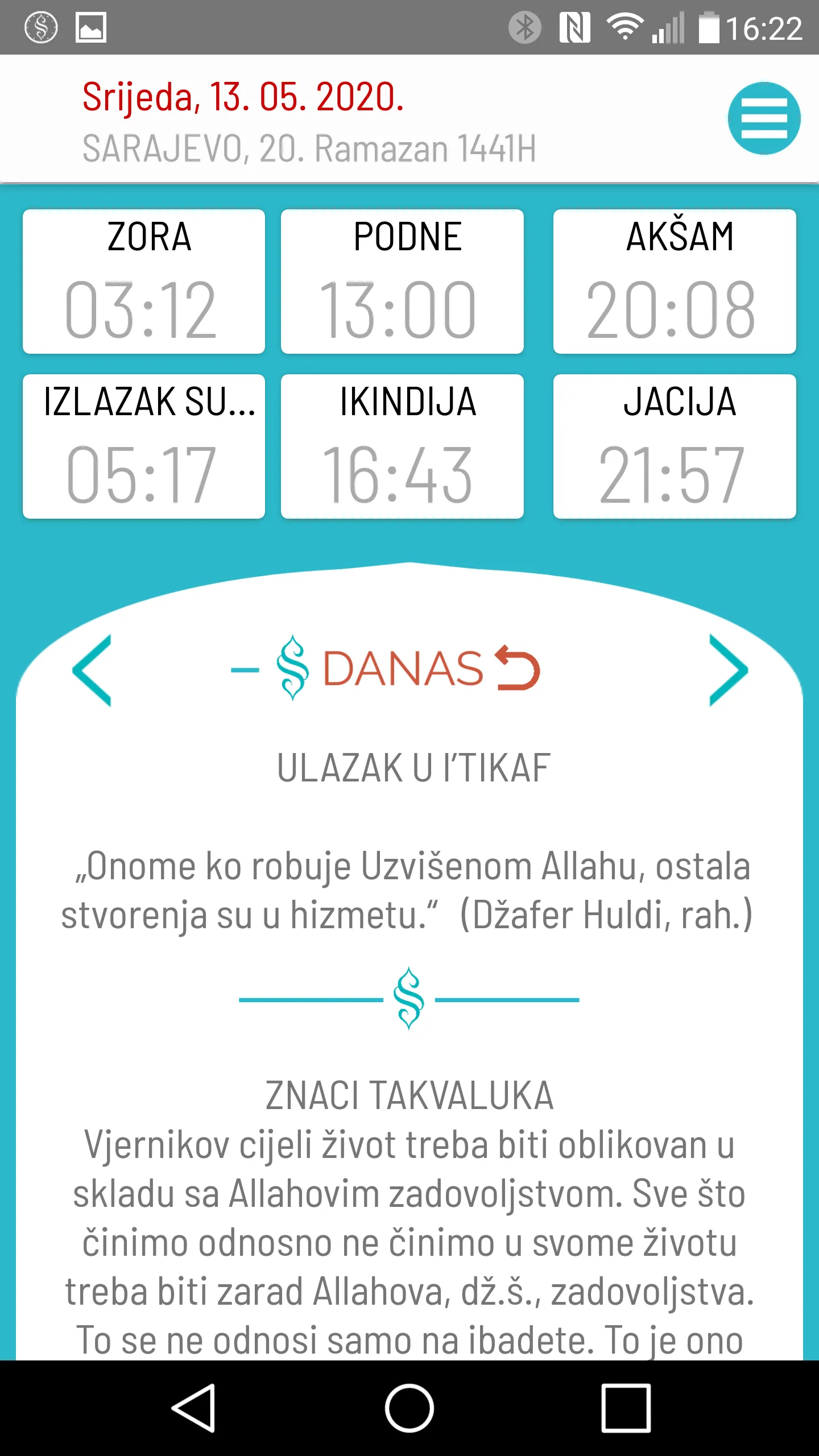 Semerkand Vaktija BiH | Indus Appstore | Screenshot