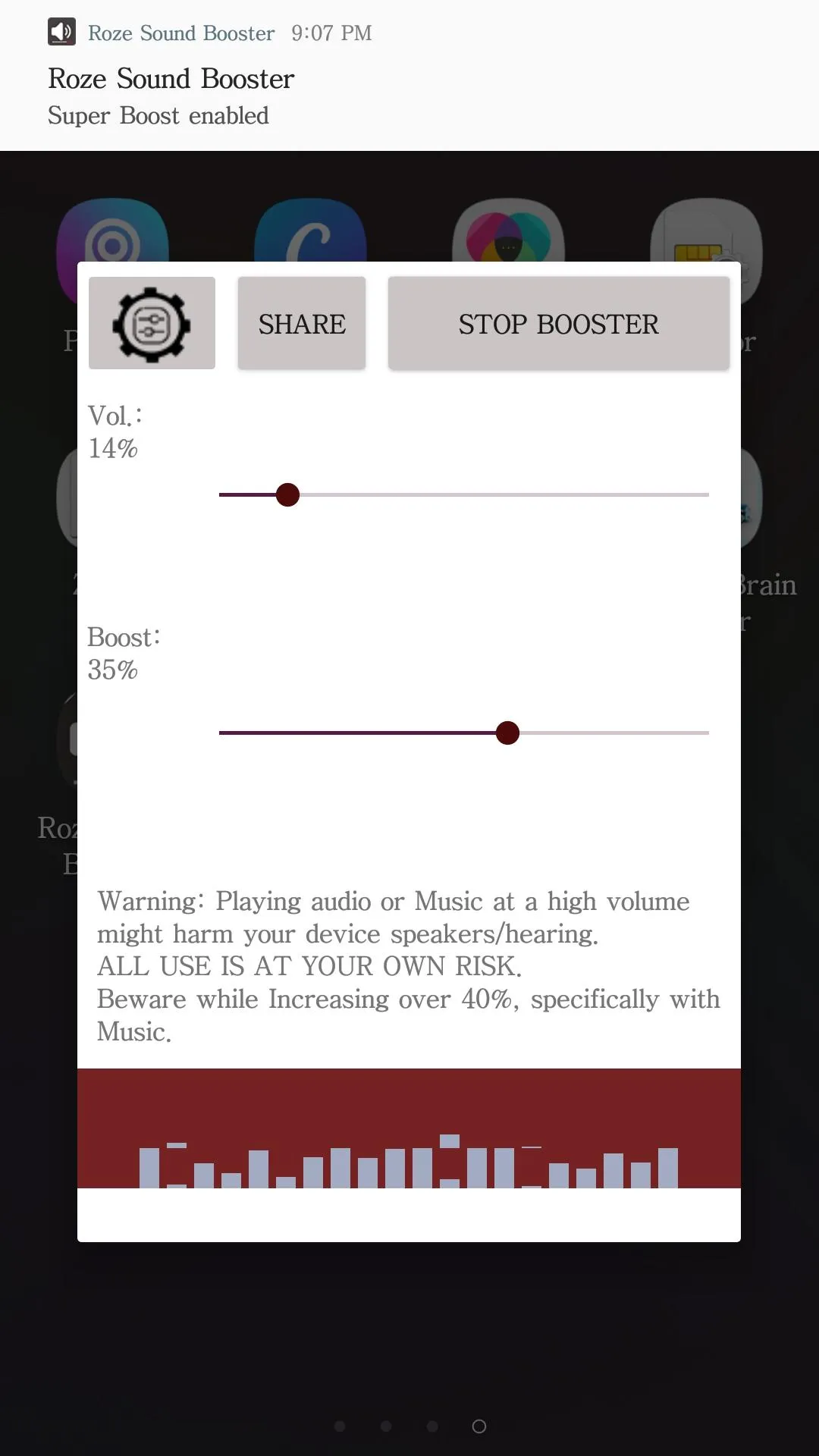 Roze Sound Booster | Indus Appstore | Screenshot