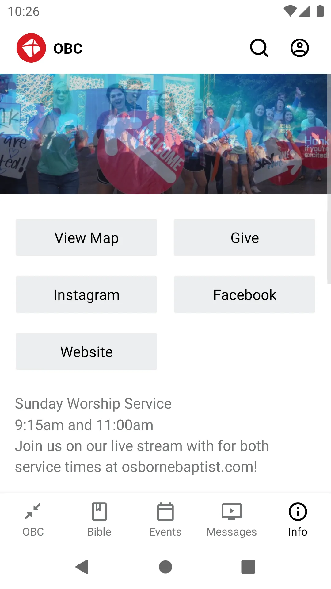 Osborne Baptist Church | Indus Appstore | Screenshot