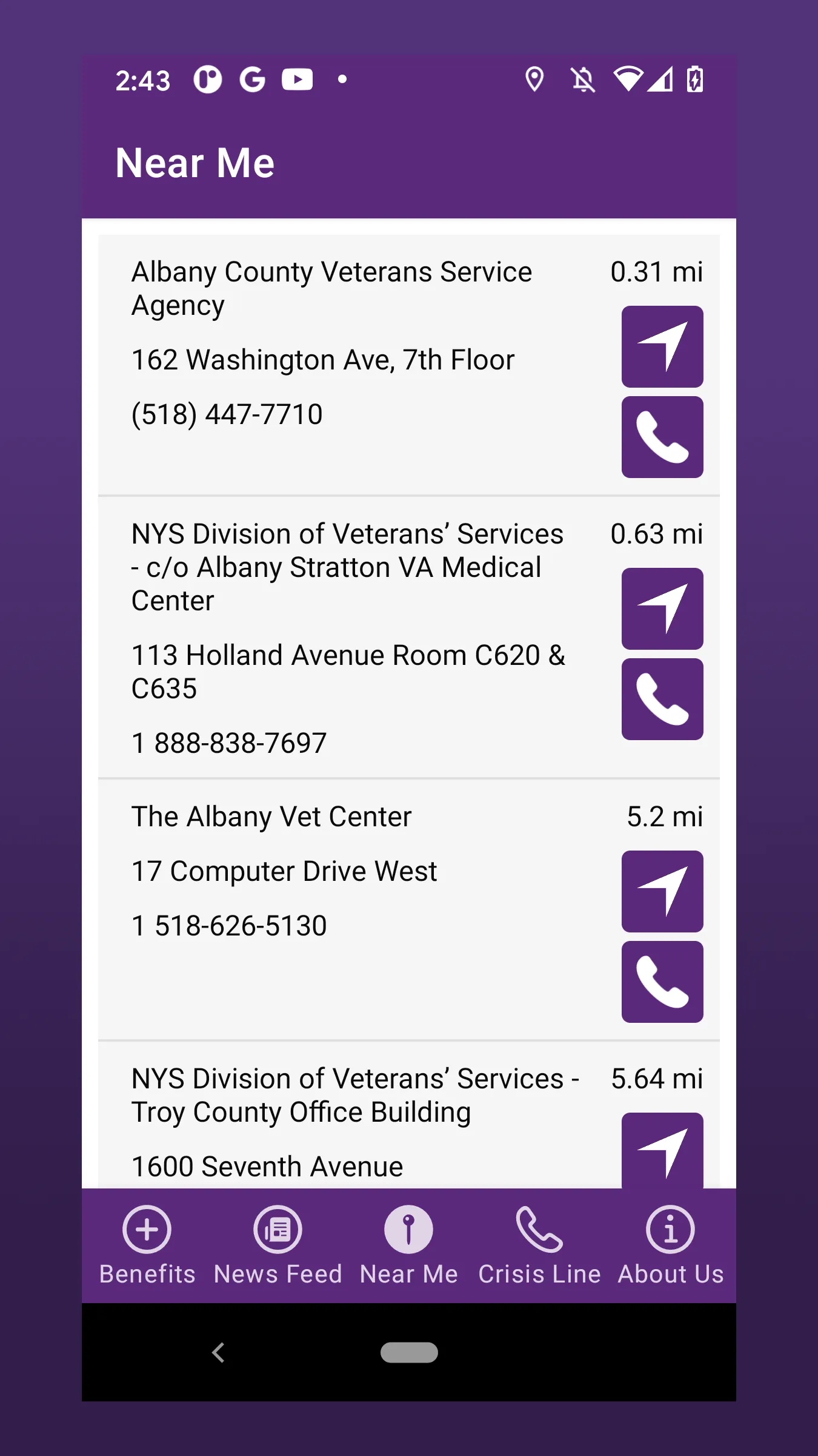 NYS Veterans | Indus Appstore | Screenshot