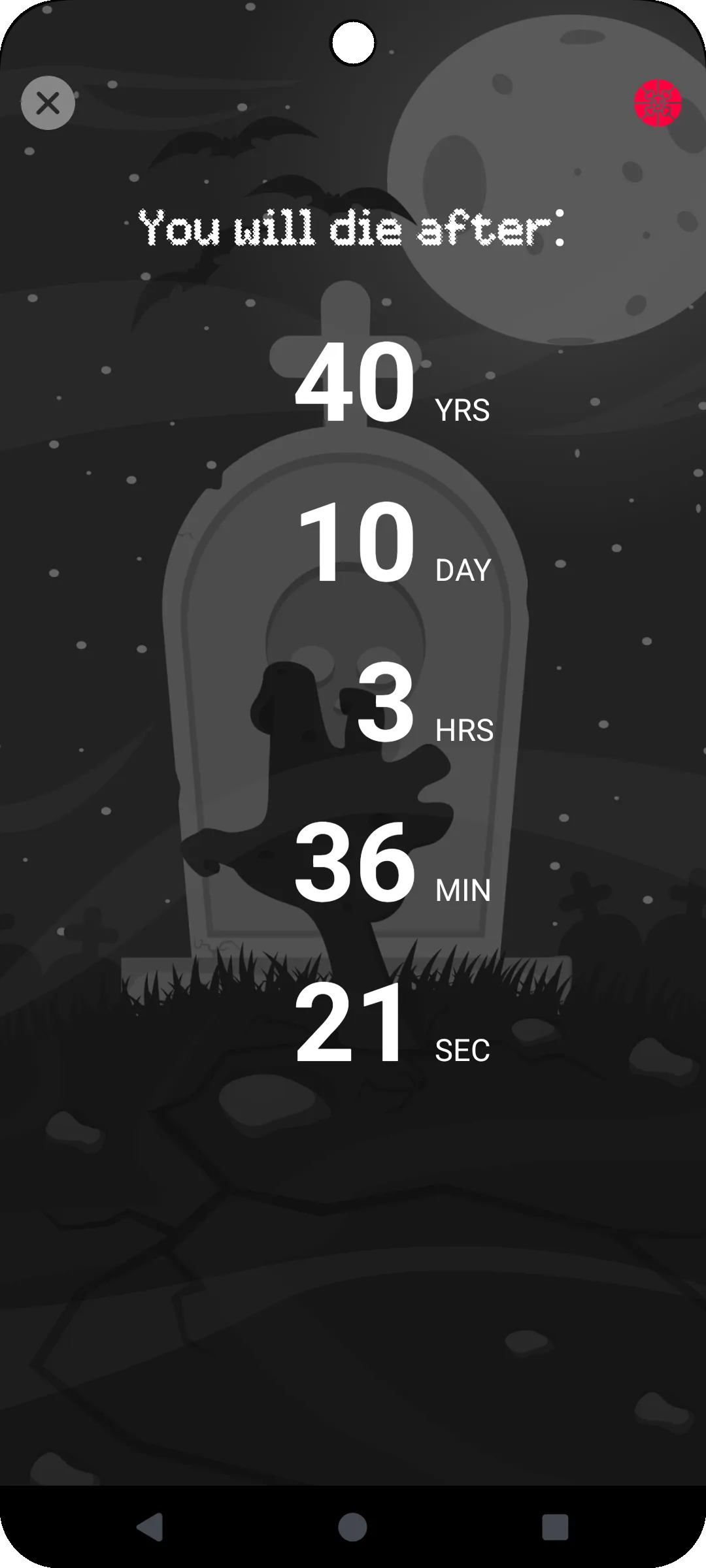 Countdown Death App | Indus Appstore | Screenshot