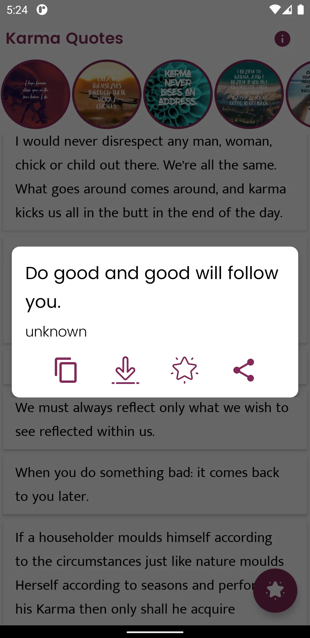 Karma Quotes and Sayings | Indus Appstore | Screenshot