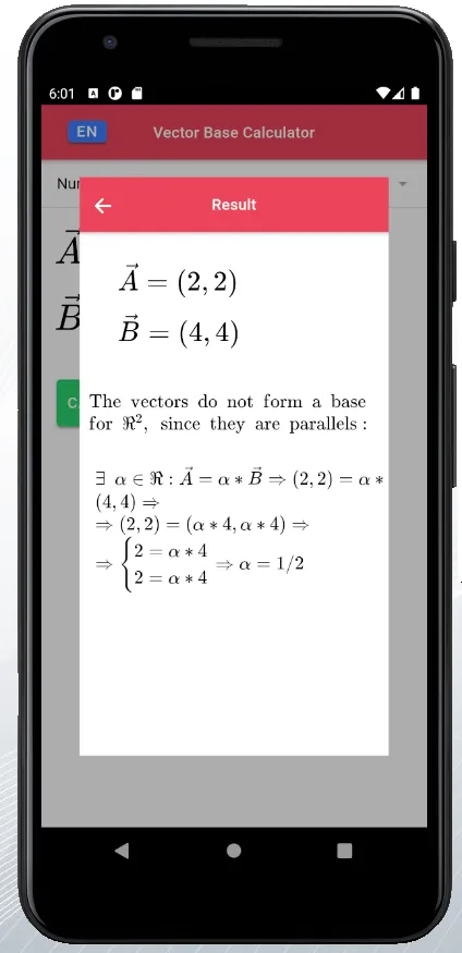 Vector Base Calculator | Indus Appstore | Screenshot