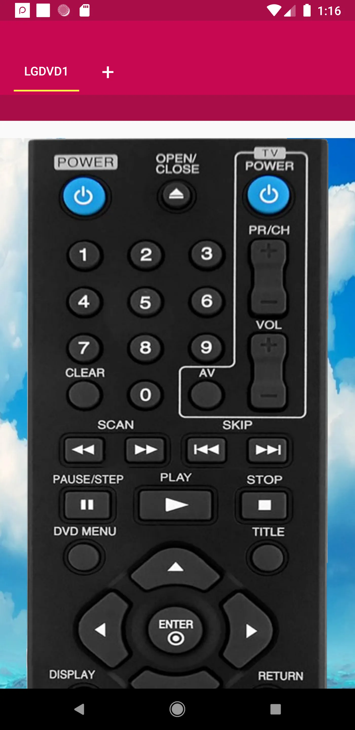 LG DVD Player Remote | Indus Appstore | Screenshot