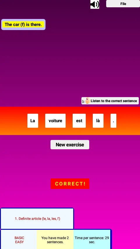 French Grammar Speaking D | Indus Appstore | Screenshot