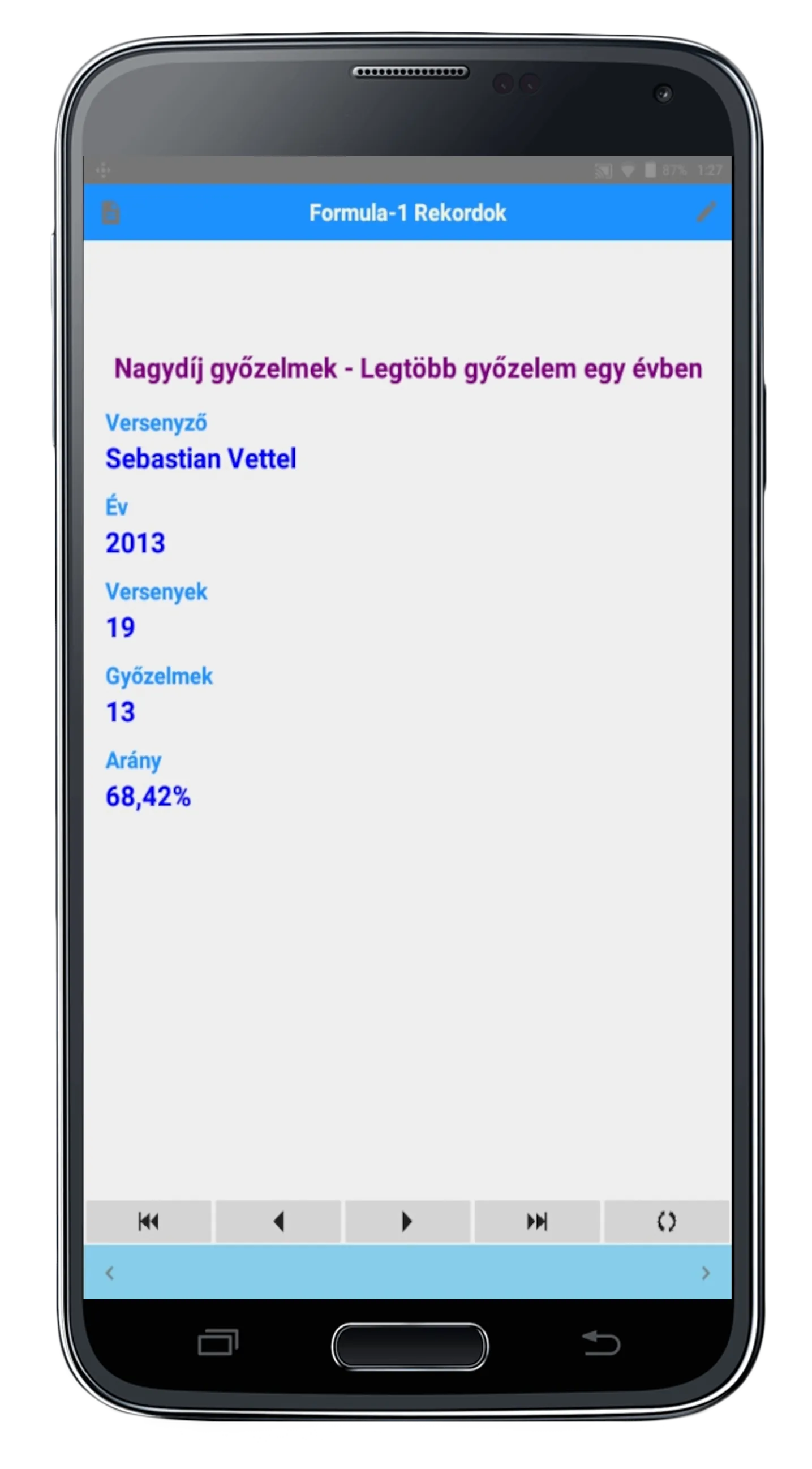 Formula-1 Rekordok | Indus Appstore | Screenshot