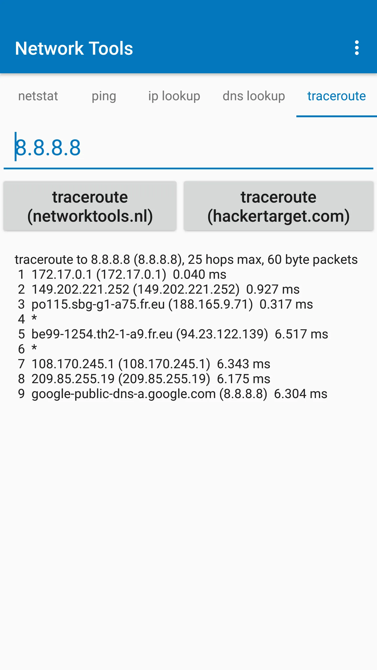 Network Tools - traceroute | Indus Appstore | Screenshot