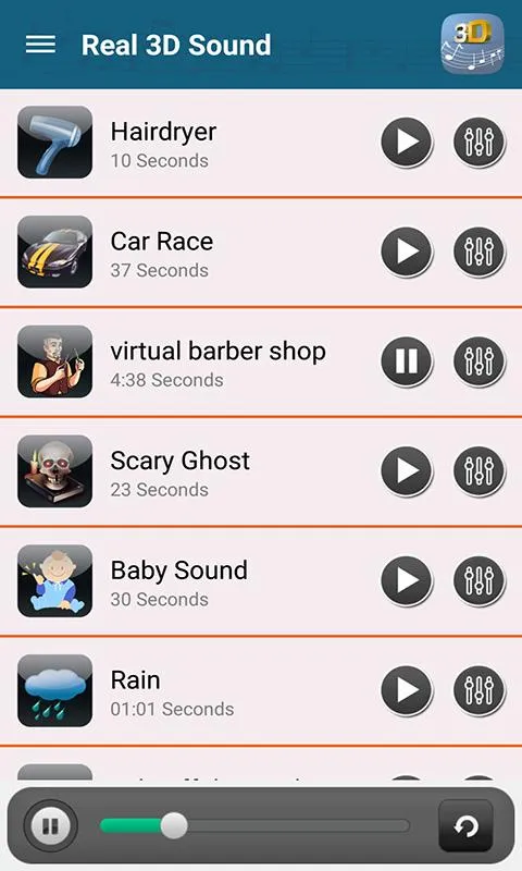 Real 3D Sounds | Indus Appstore | Screenshot