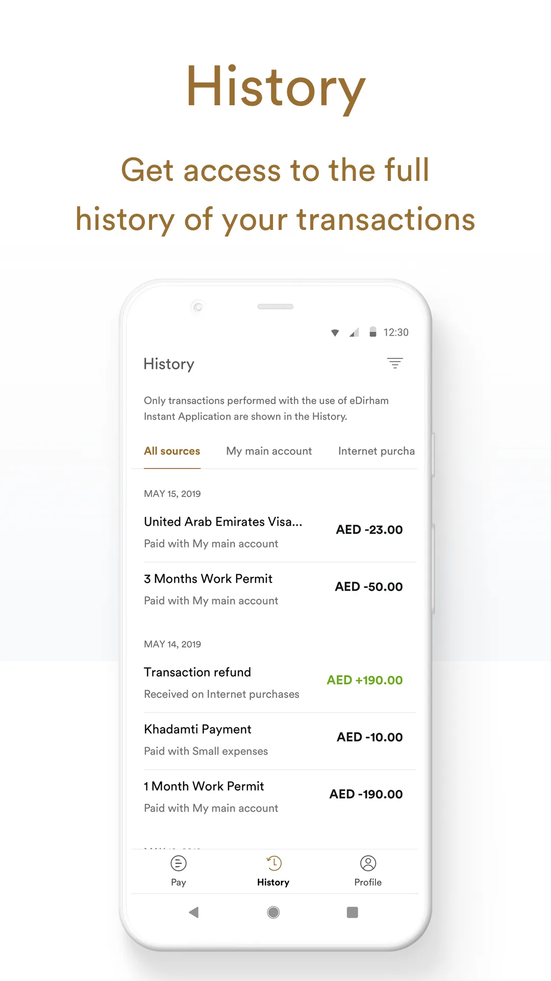 eDirham Instant | Indus Appstore | Screenshot