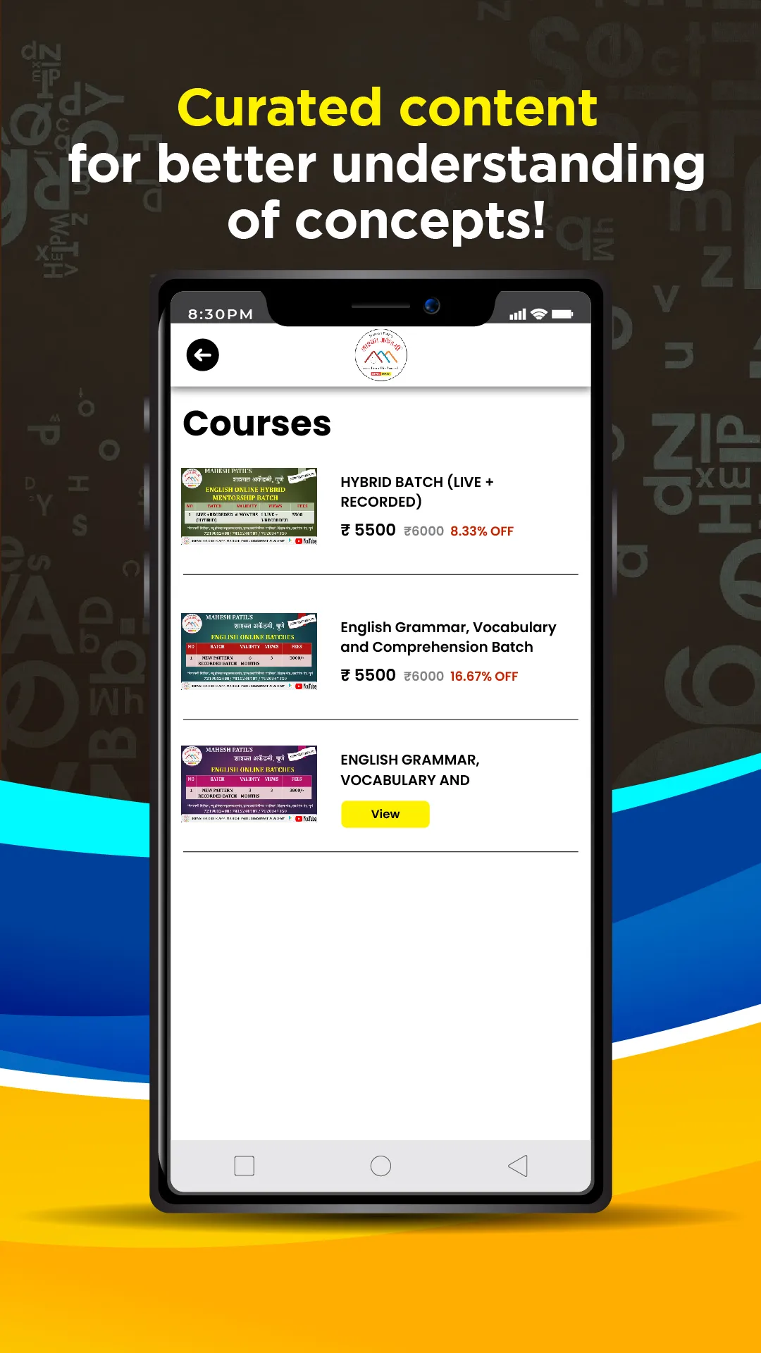 Mahesh Patil Shashwat Academy | Indus Appstore | Screenshot