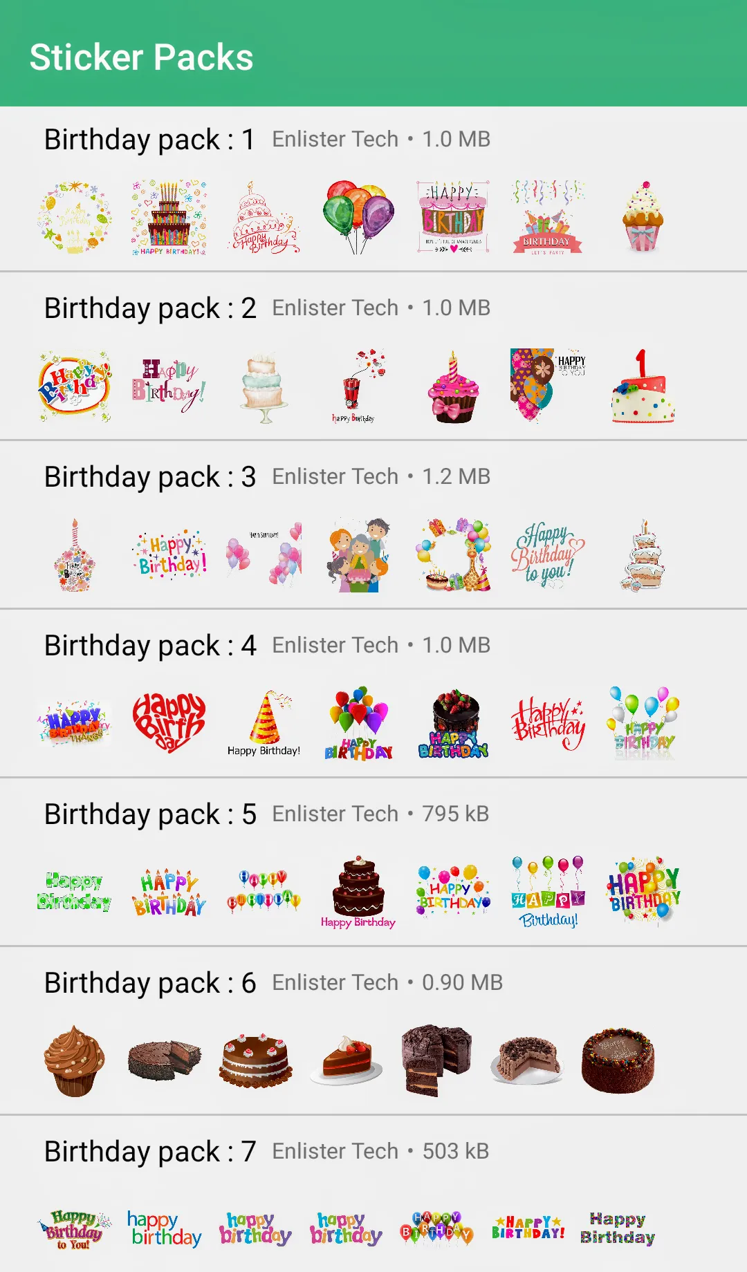 Happy Birthday WASticker | Indus Appstore | Screenshot