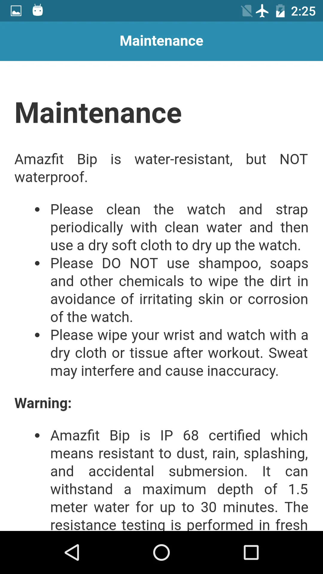 User guide for Bip Smart Watch | Indus Appstore | Screenshot