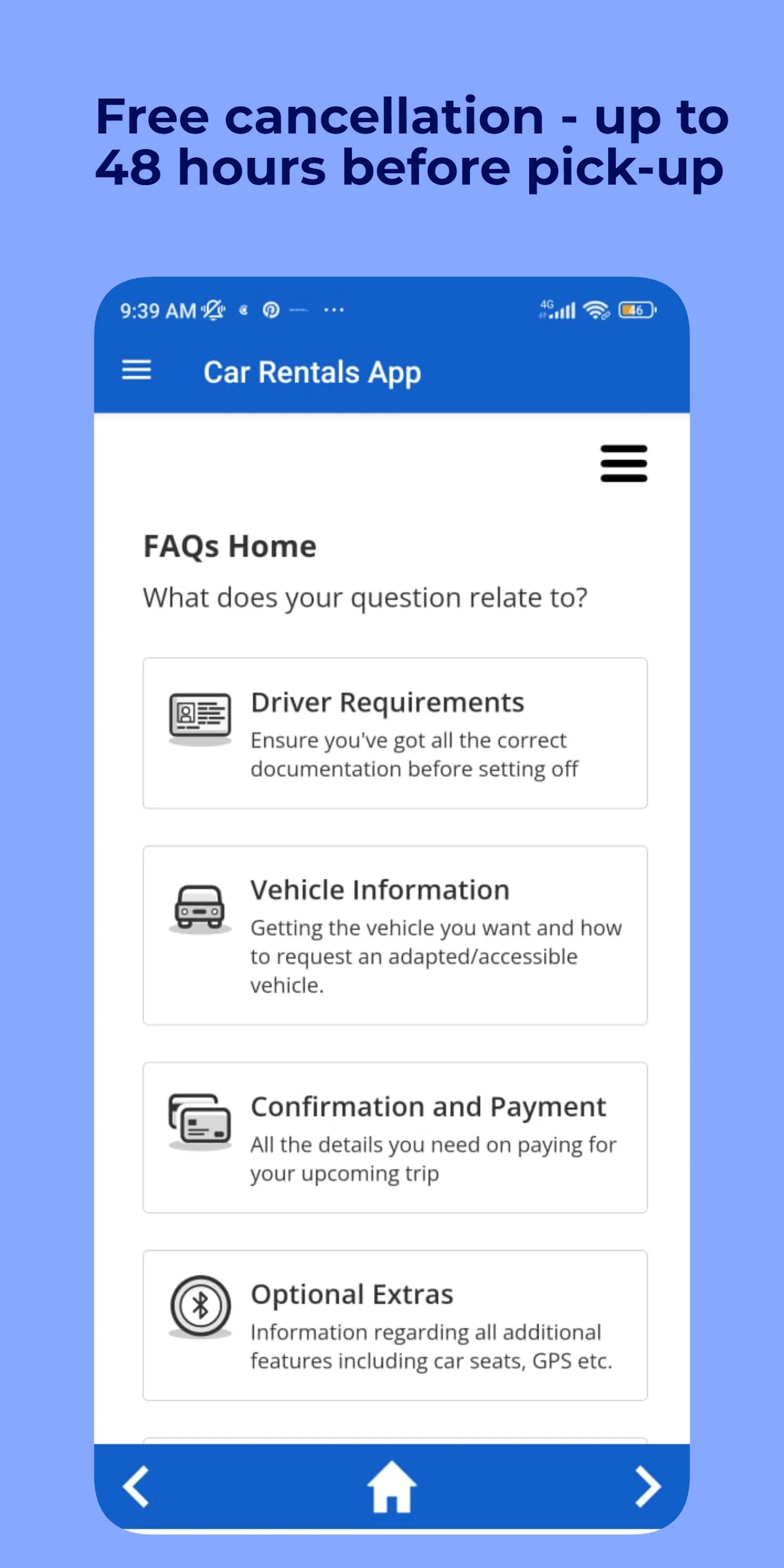 Car Rentals App | Indus Appstore | Screenshot