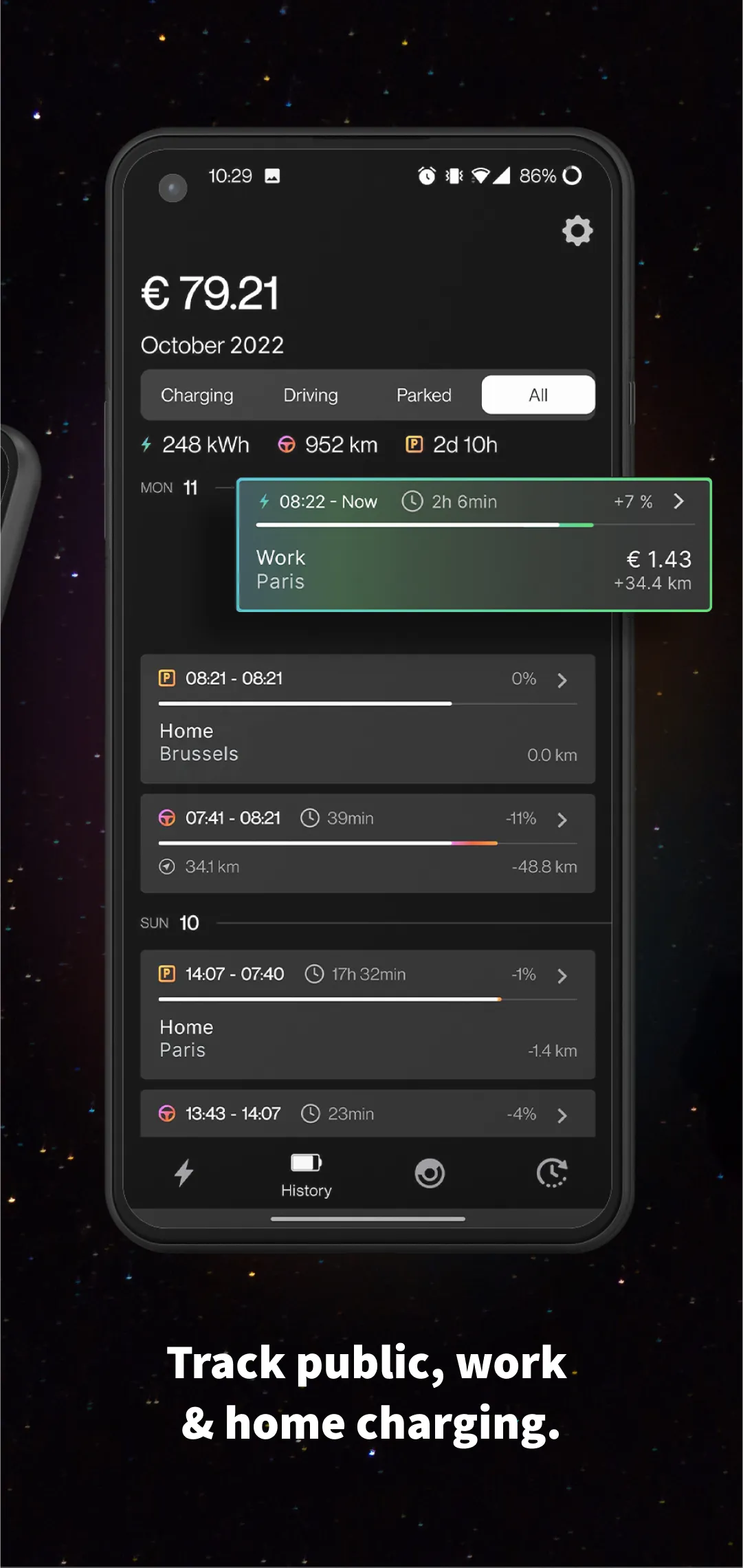 EEVEE - Track charging costs | Indus Appstore | Screenshot