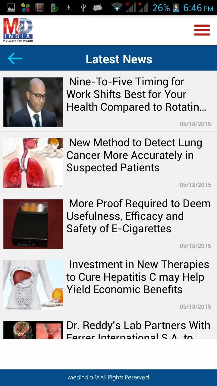 Medindia Health News | Indus Appstore | Screenshot