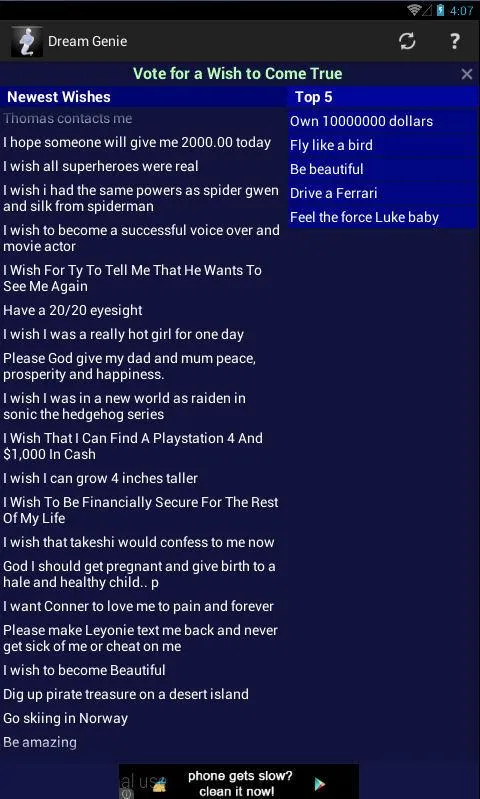 Make A Wish Come True Genie | Indus Appstore | Screenshot