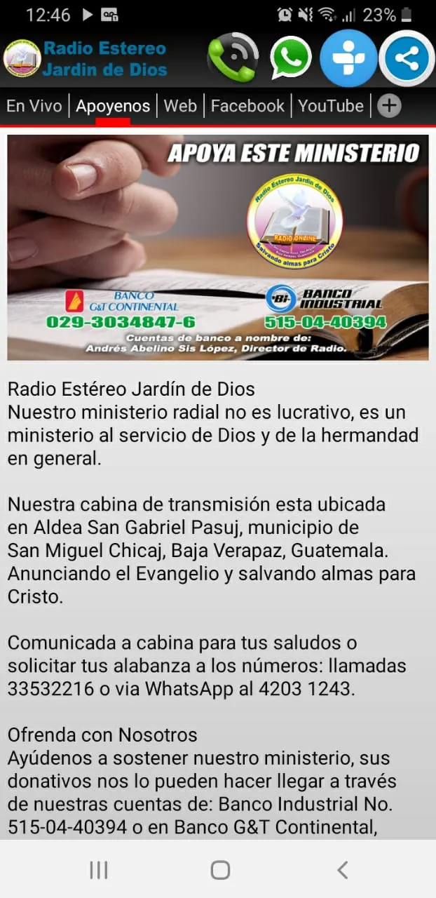 Radio Estereo Jardín de Dios | Indus Appstore | Screenshot