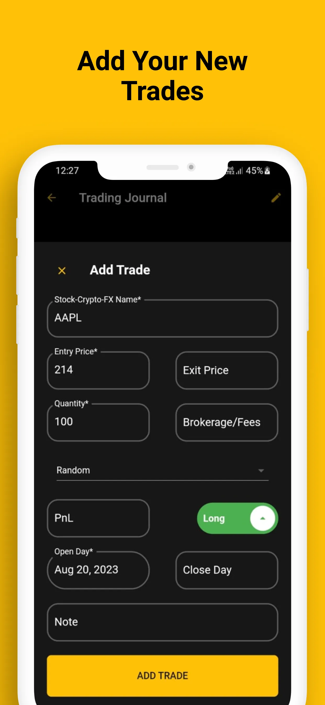 Trading Journal | Indus Appstore | Screenshot