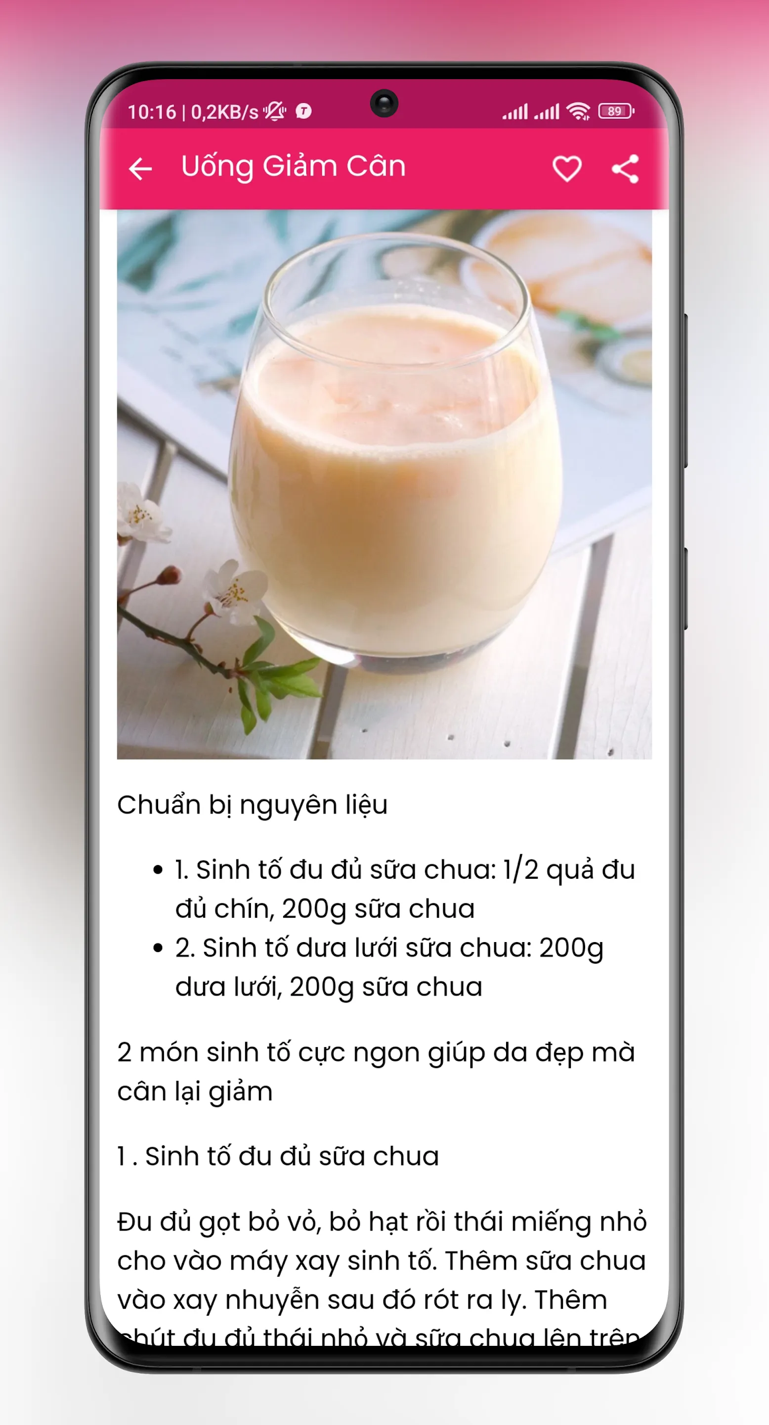 Thực đơn giảm cân eat clean | Indus Appstore | Screenshot