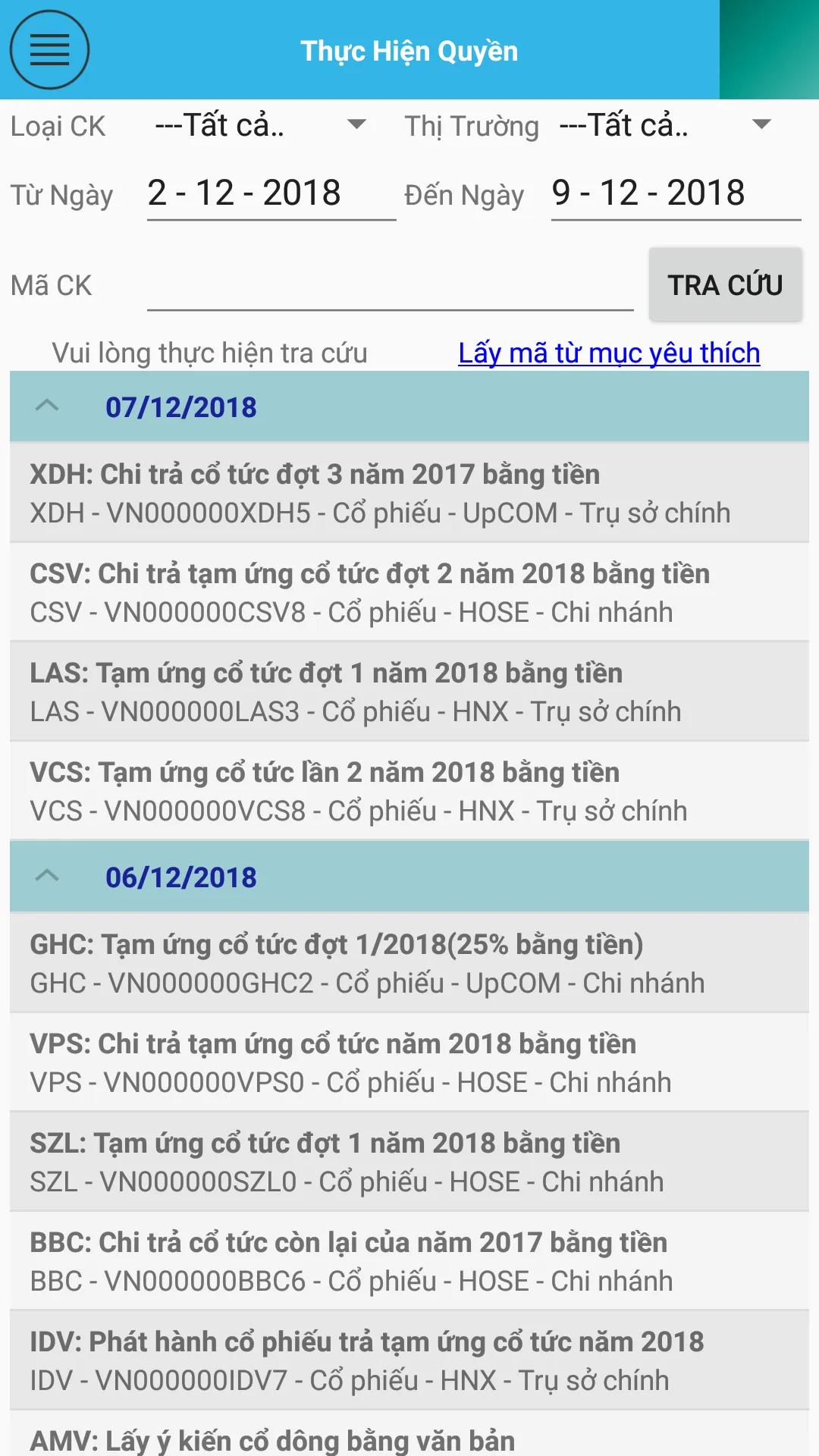 Tin Chung Khoan | Indus Appstore | Screenshot