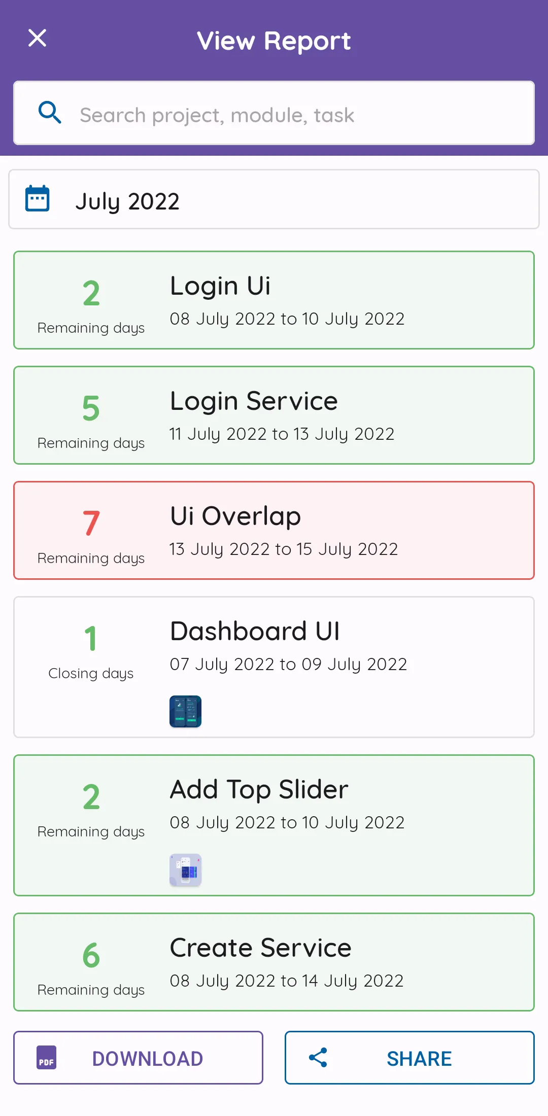 myProject - Manage Project | Indus Appstore | Screenshot