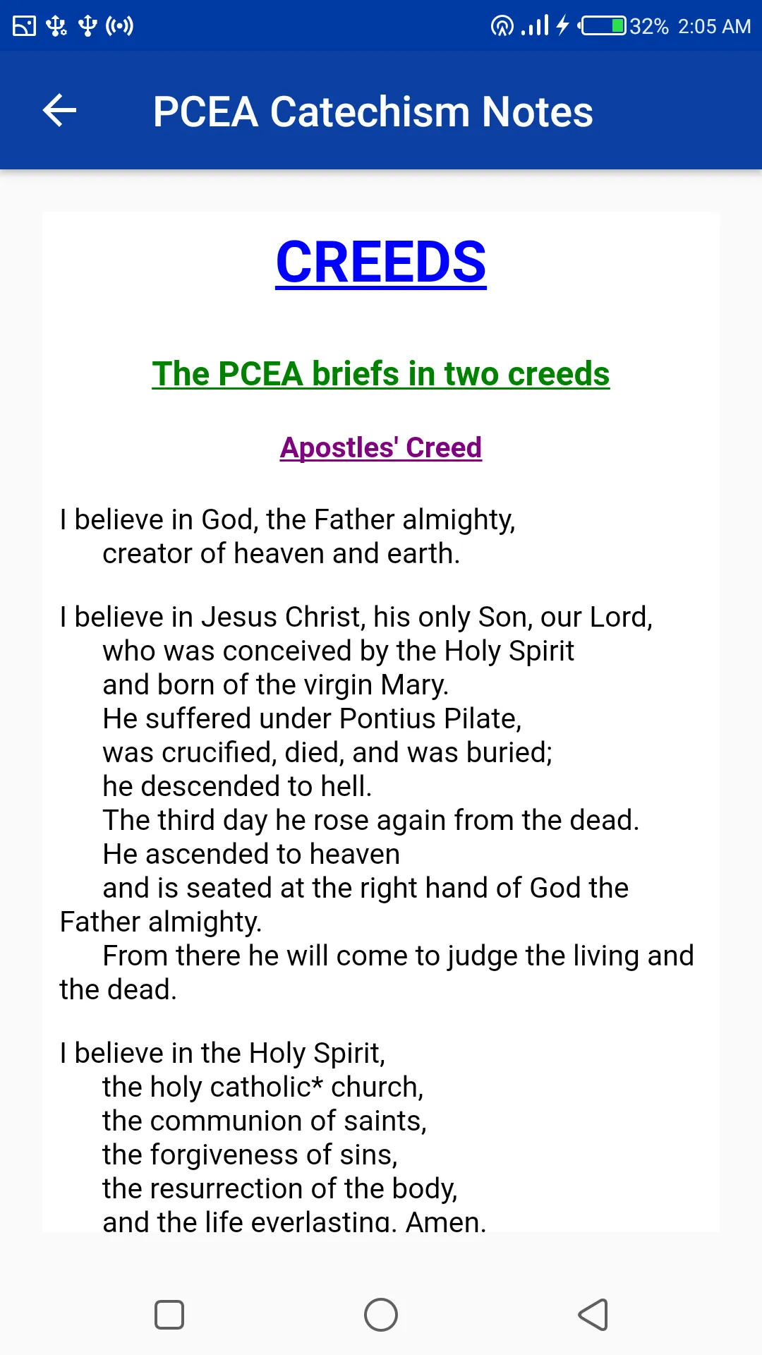 Presbyterian Church Catechism  | Indus Appstore | Screenshot