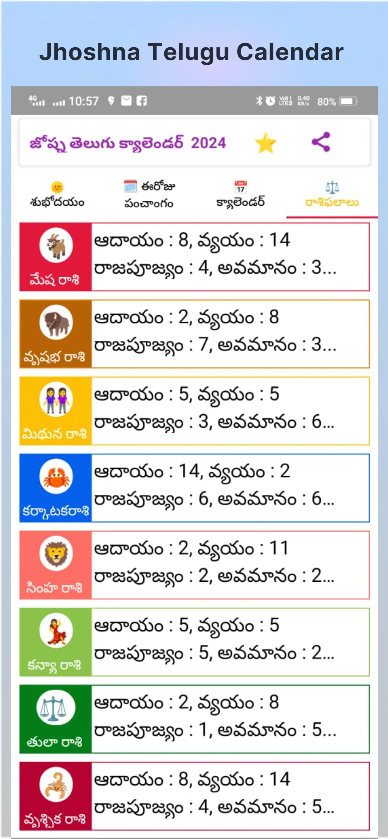 Telugu Calendar 2024 | Indus Appstore | Screenshot