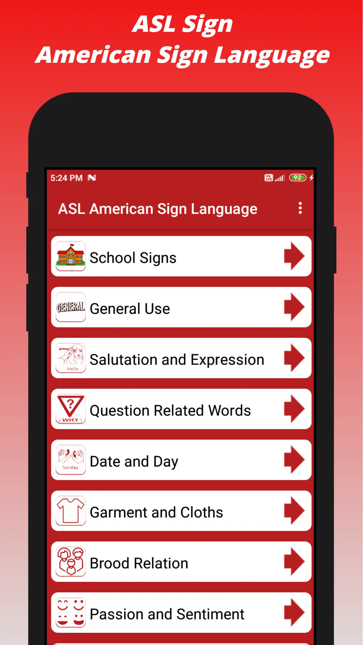 ASL American Sign Language | Indus Appstore | Screenshot