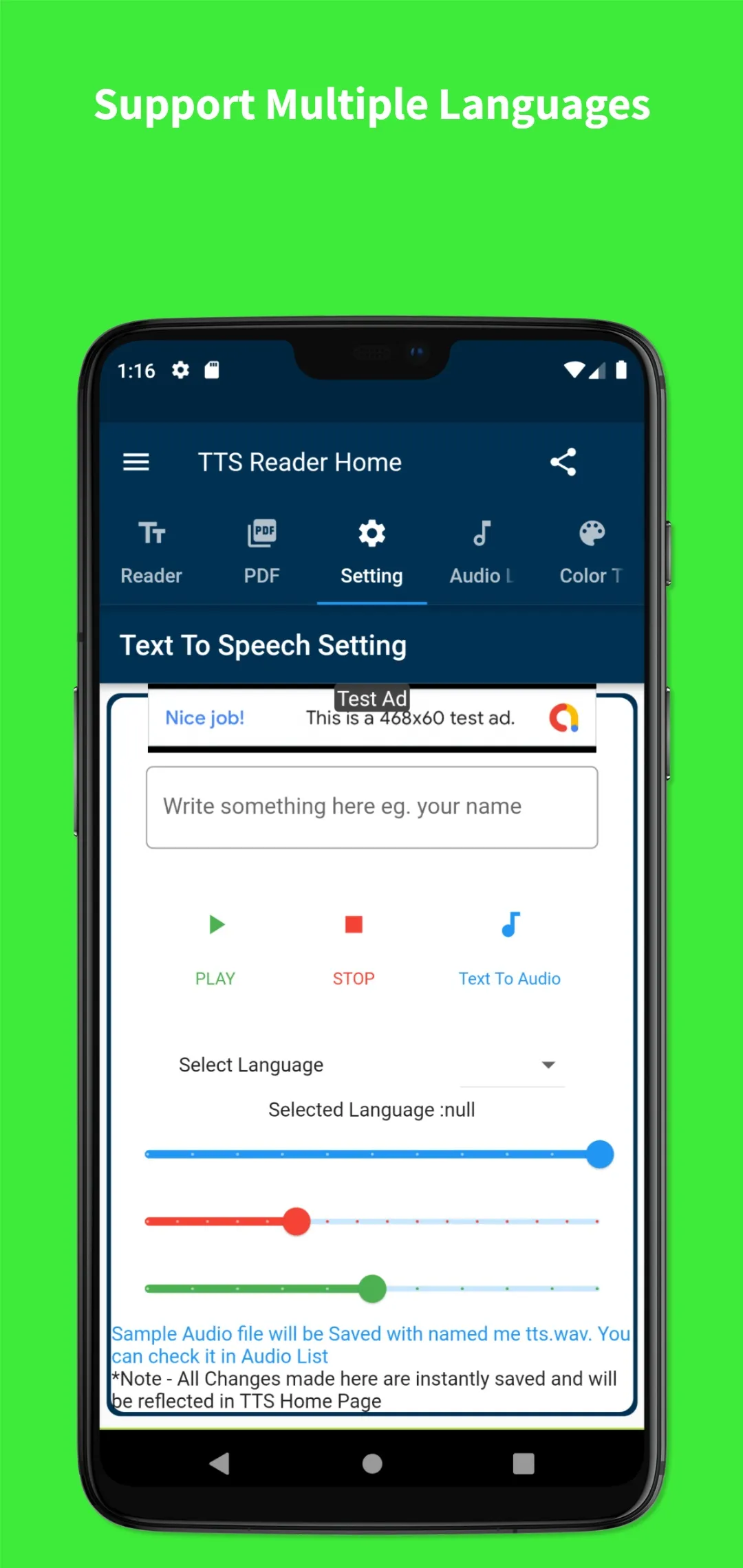 TTS Reader -Text to Speech | Indus Appstore | Screenshot