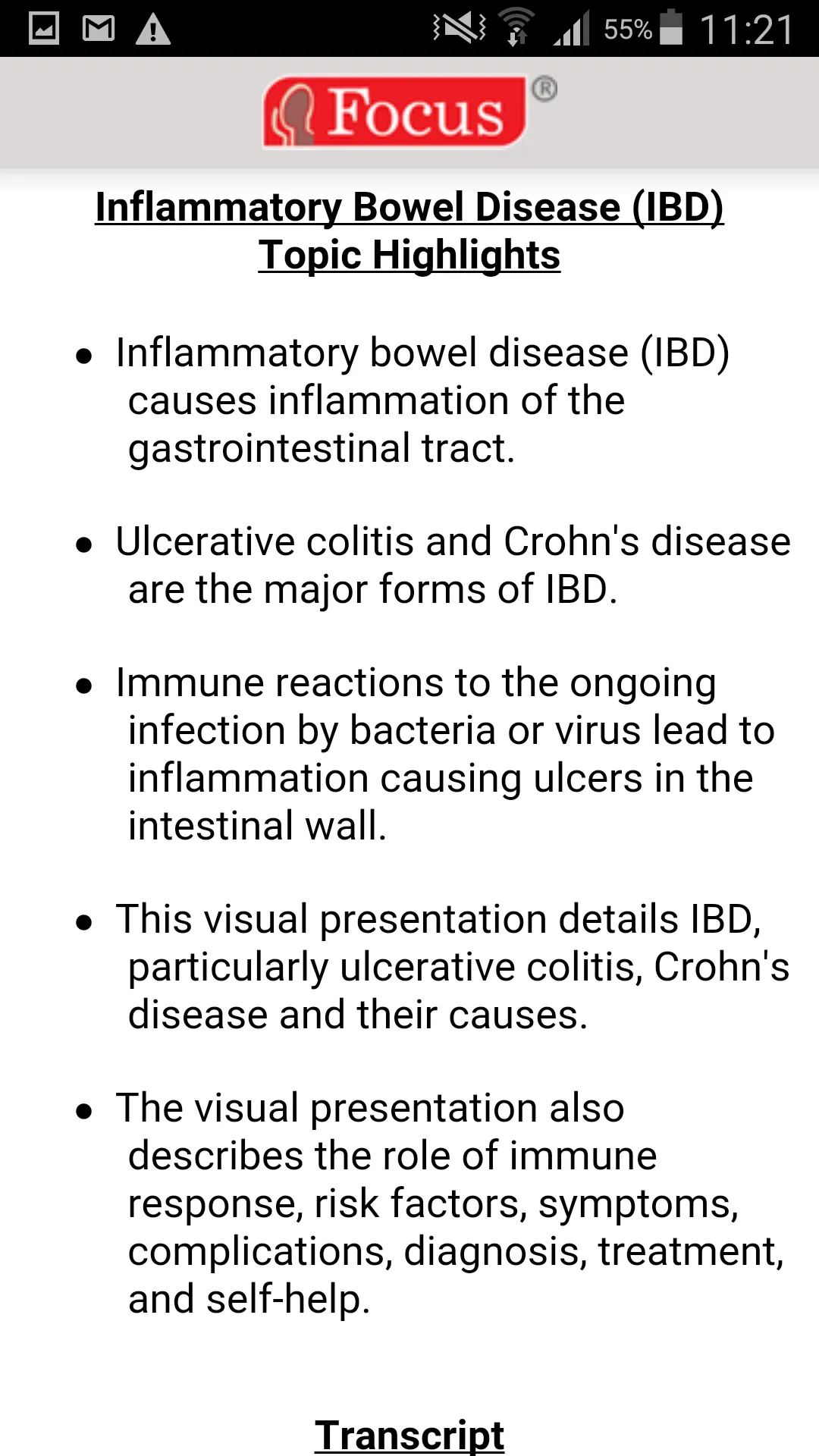 Inflammatory Bowel Disease | Indus Appstore | Screenshot