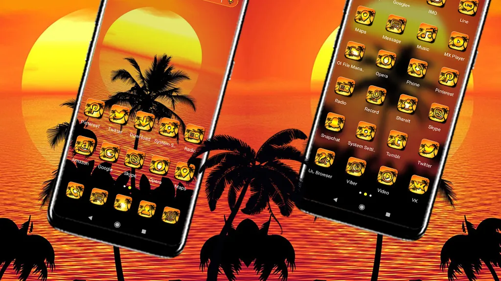 Sunset Palm Tree Theme | Indus Appstore | Screenshot