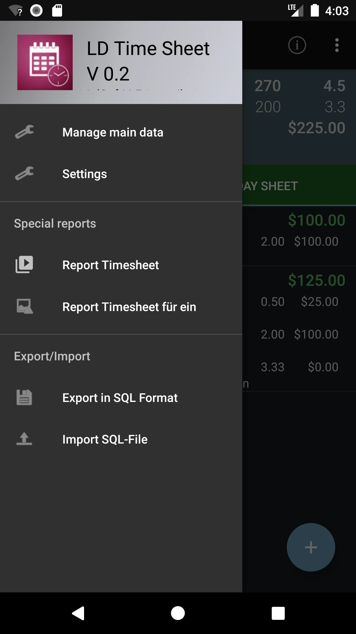 LD Time Sheet for Projects | Indus Appstore | Screenshot