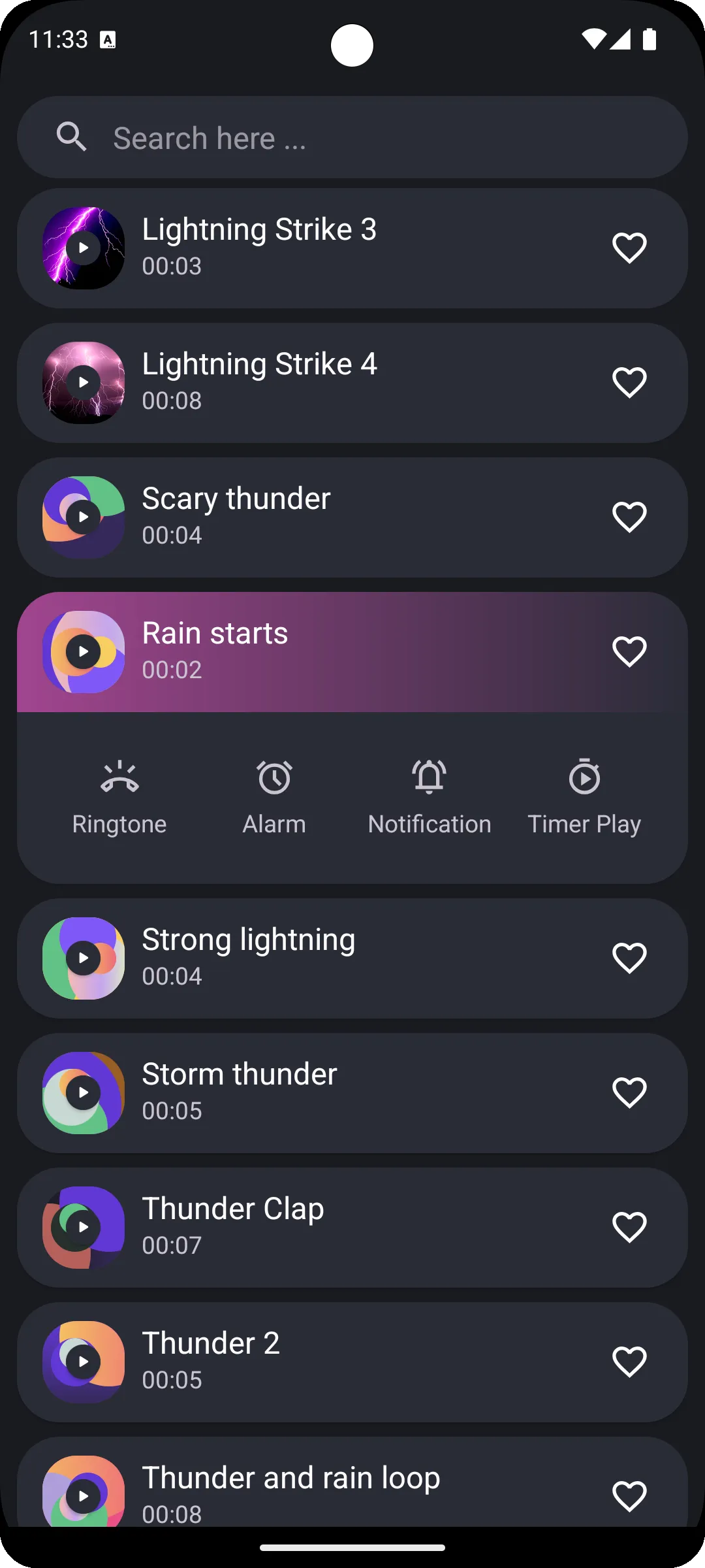 Thunder and Lightning Sounds | Indus Appstore | Screenshot