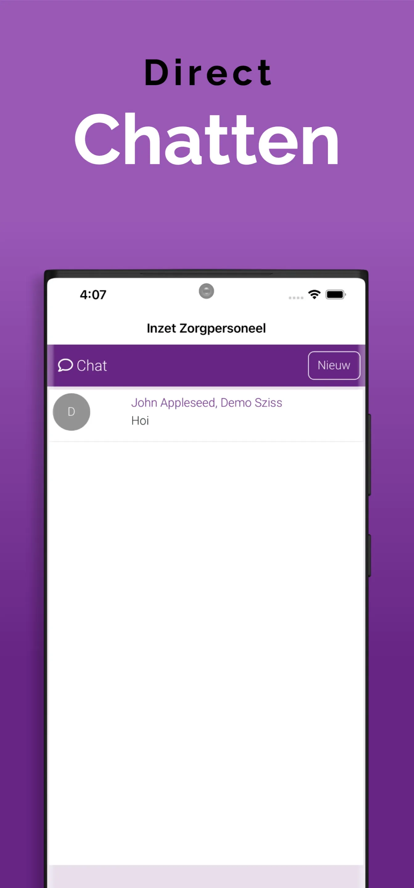 Inzet Zorgpersoneel | Indus Appstore | Screenshot