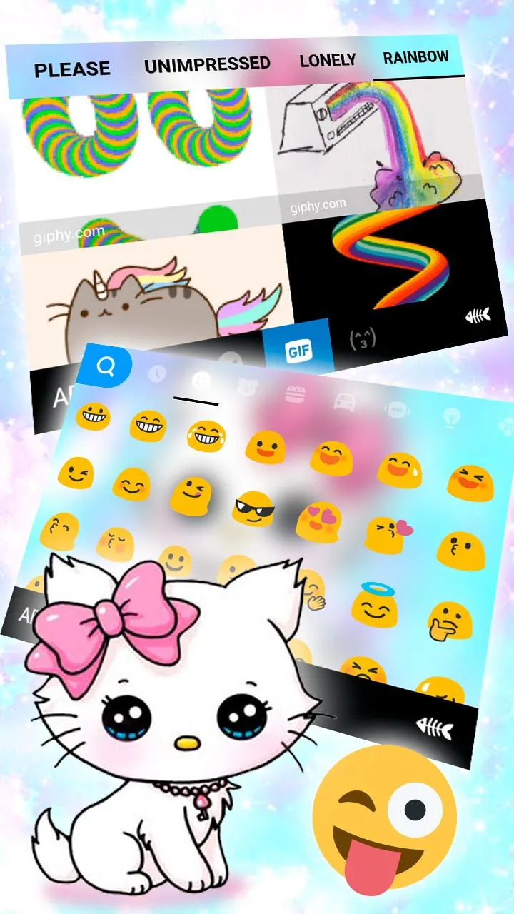 Shy Kitten Keyboard Theme | Indus Appstore | Screenshot