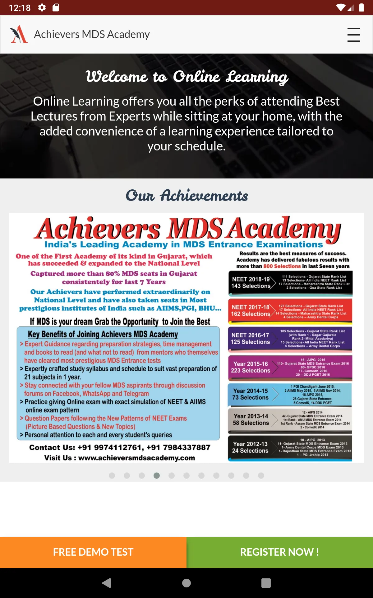 Achievers MDS Academy | Indus Appstore | Screenshot