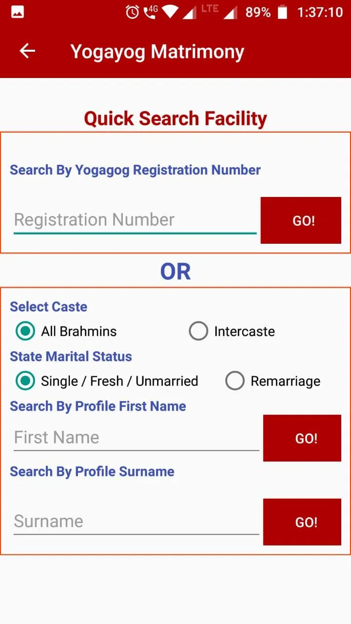 Yogayog Matrimony | Indus Appstore | Screenshot