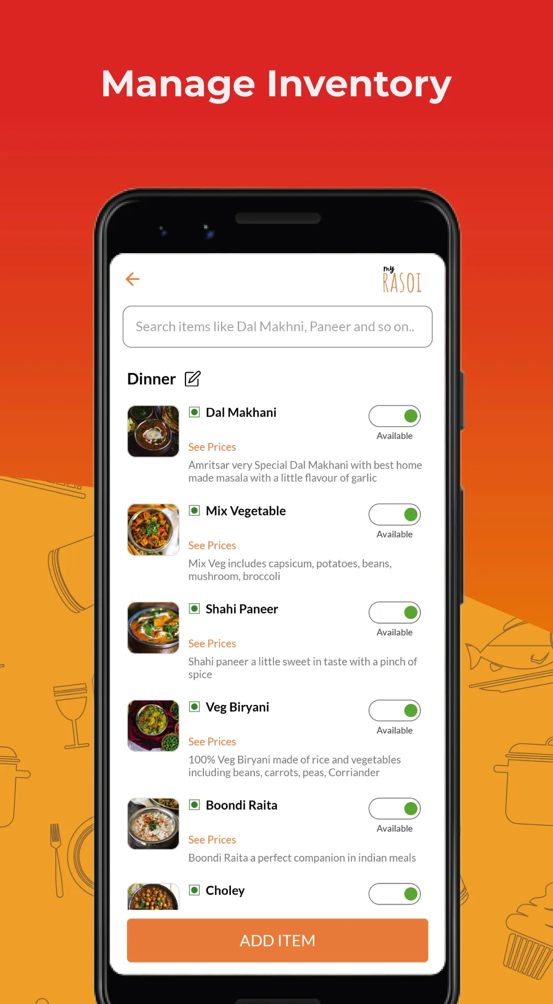 My Rasoi: QR Code Digital Menu | Indus Appstore | Screenshot