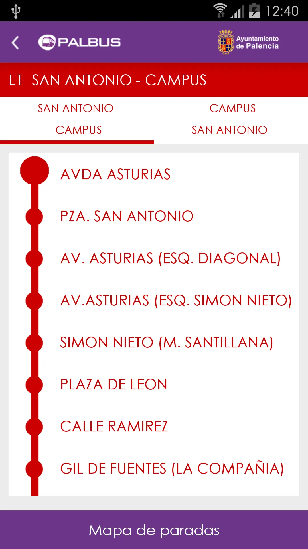 PALBUS - Buses de Palencia | Indus Appstore | Screenshot